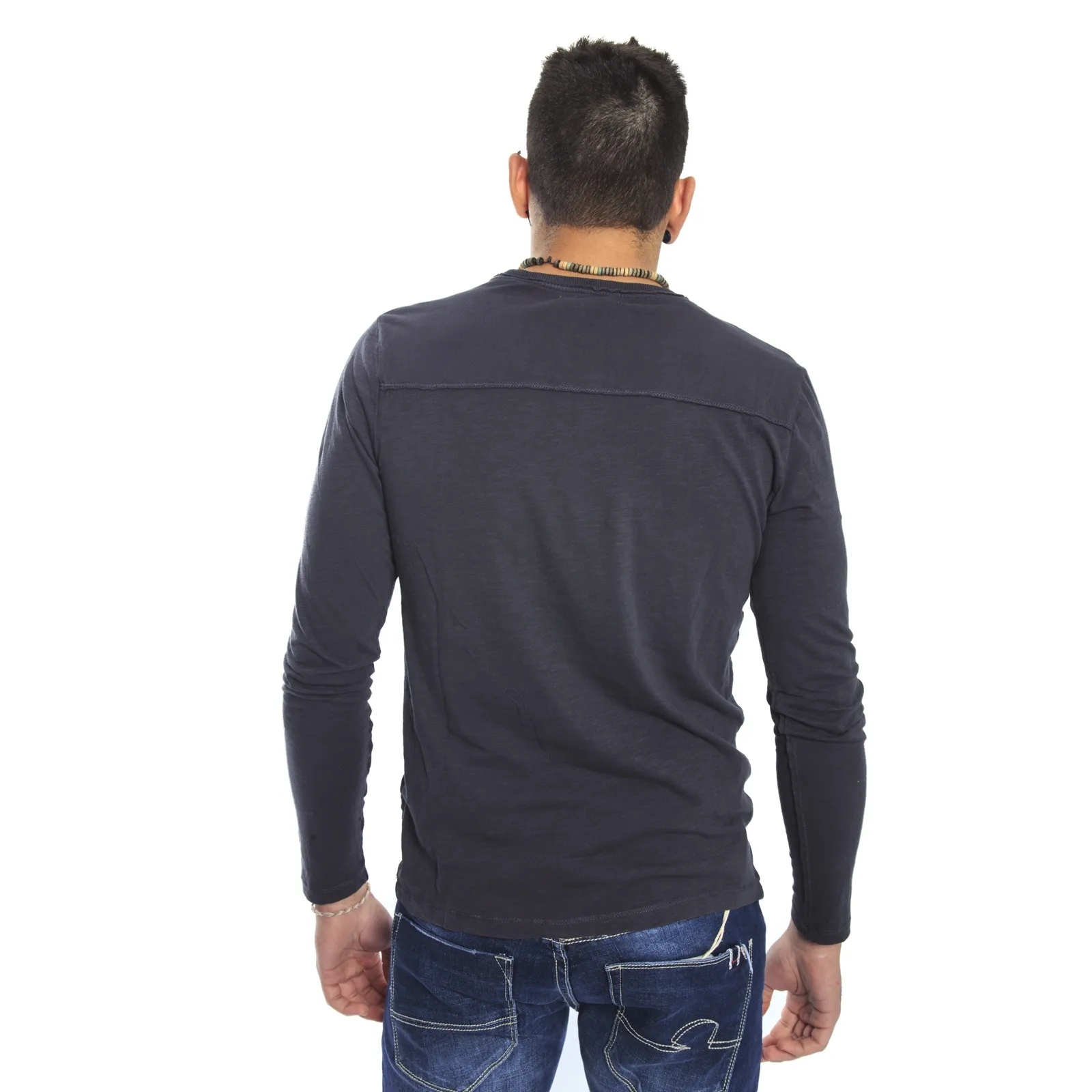 Gaudi Jeans - Maglia girocollo con taschino DARK GREY 52bu67186