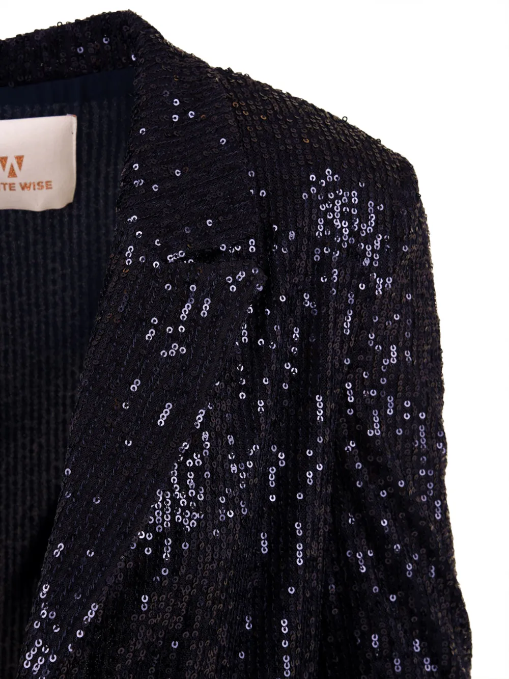 Giacca con paillettes blu da sera da Donna