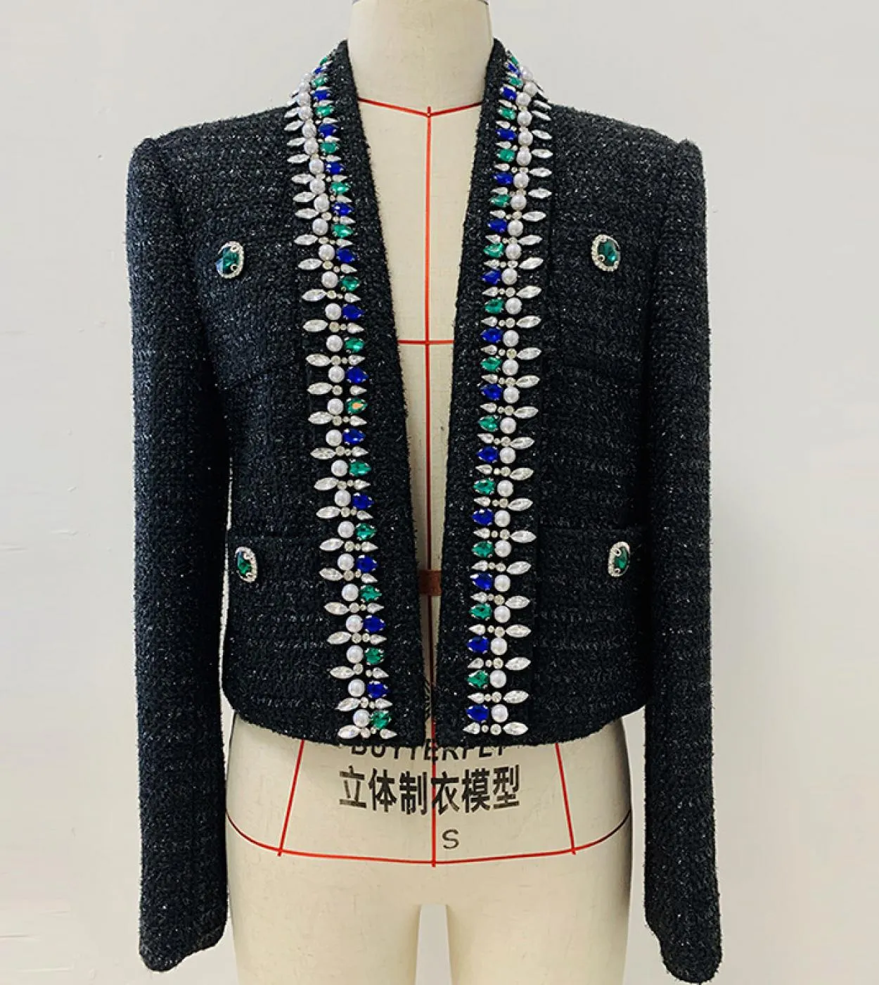 Giacca corta a rombi Giacca di lana Cappotti Giacca Hageofly Moda donna 2023 Novità