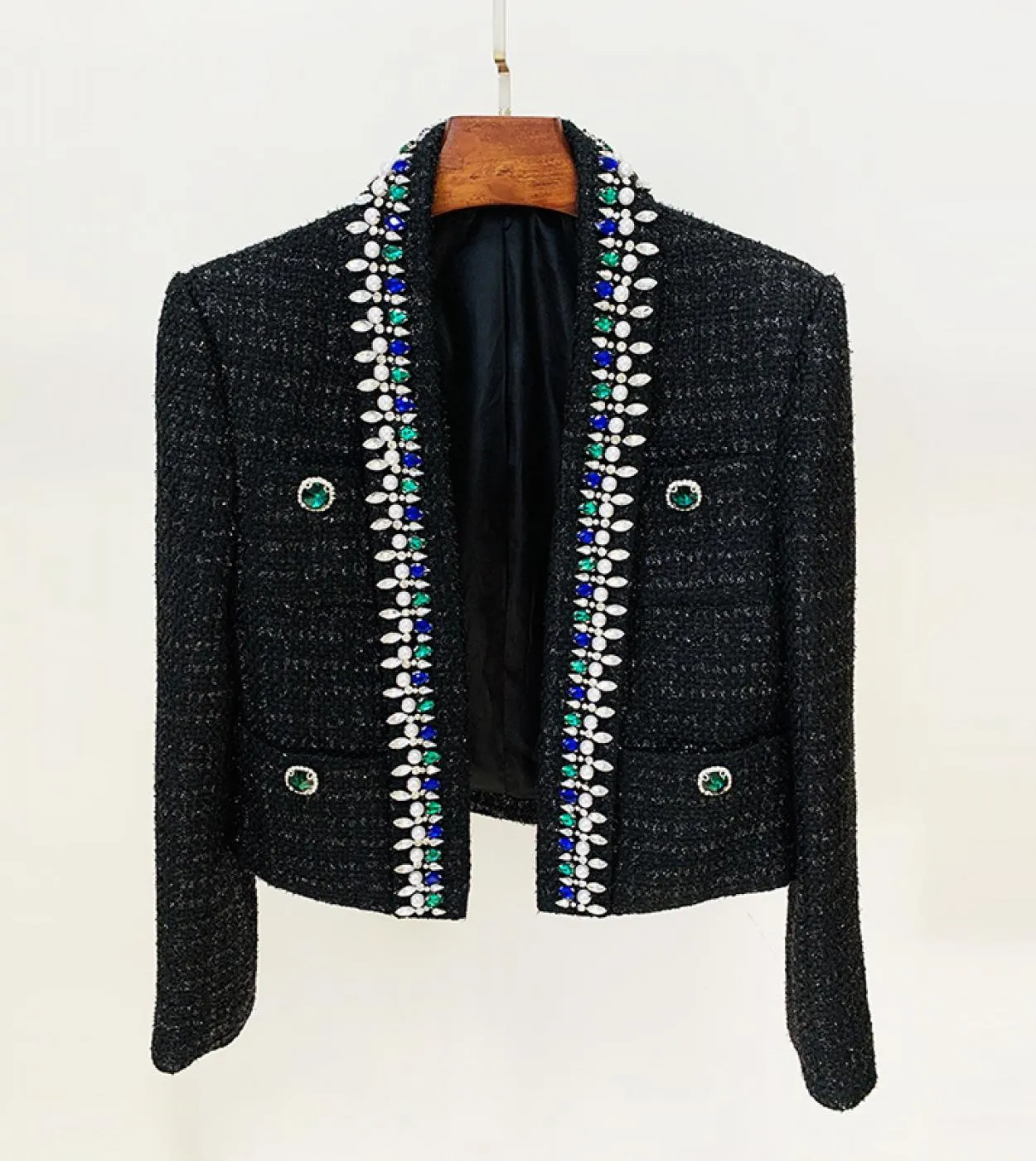 Giacca corta a rombi Giacca di lana Cappotti Giacca Hageofly Moda donna 2023 Novità