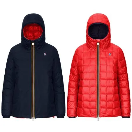 Giacca Corta Bambino K-WAY Marguerite Thermo Plus.2 Double K111BJW AAB Blu Rosso
