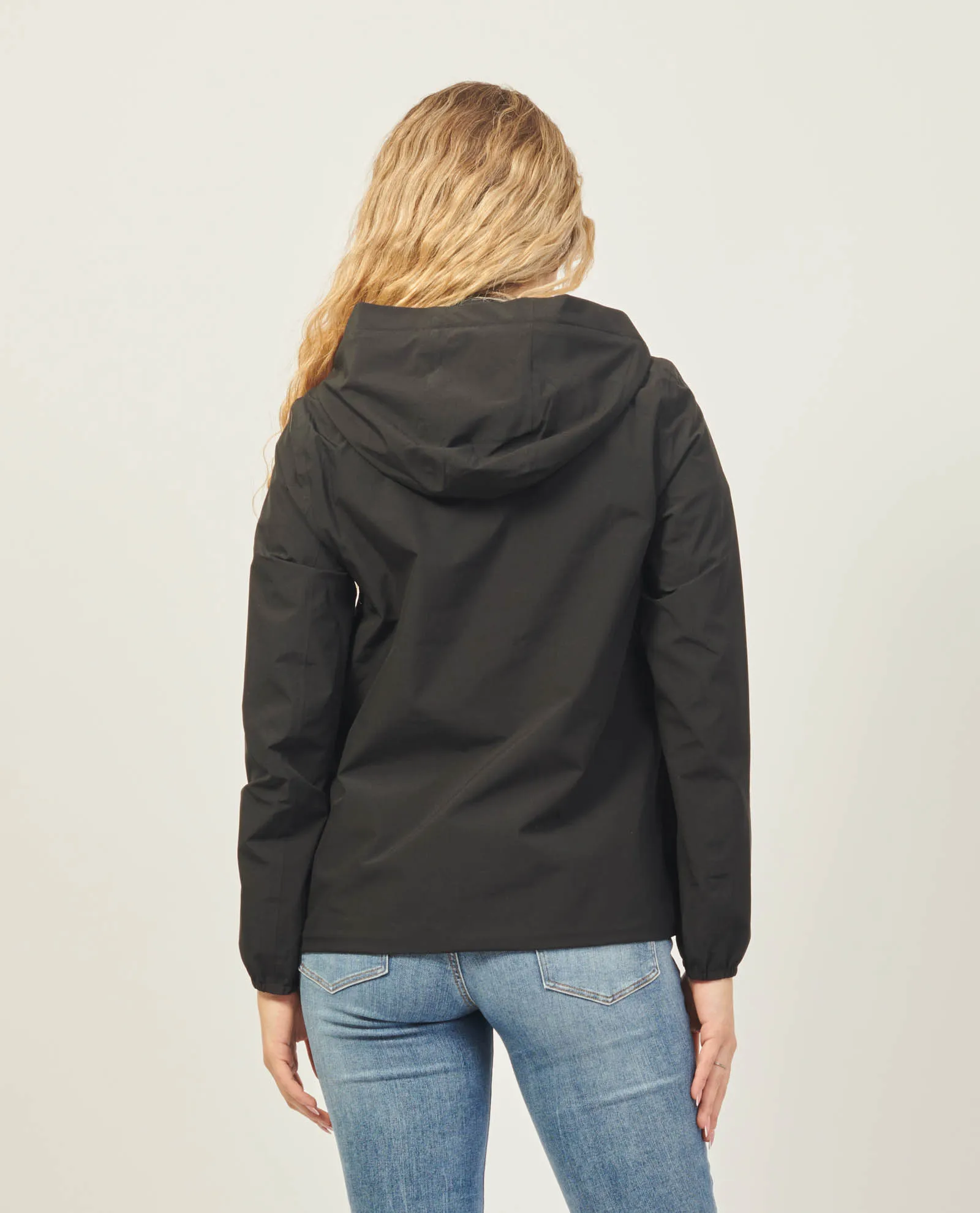 Giacca corta K-way Marguerite con cappuccio e logo