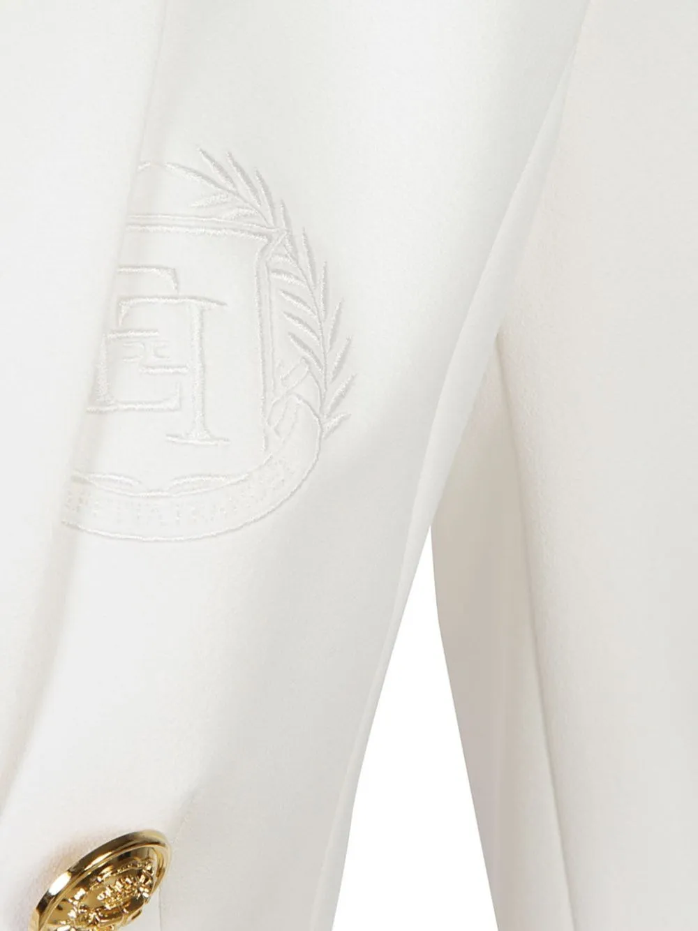 Giacca doppiopetto in crêpe stretch con ricamo
