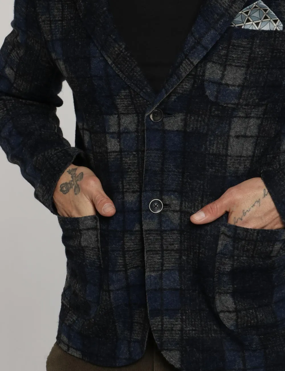 Giacca Fred Mello grigio/blu