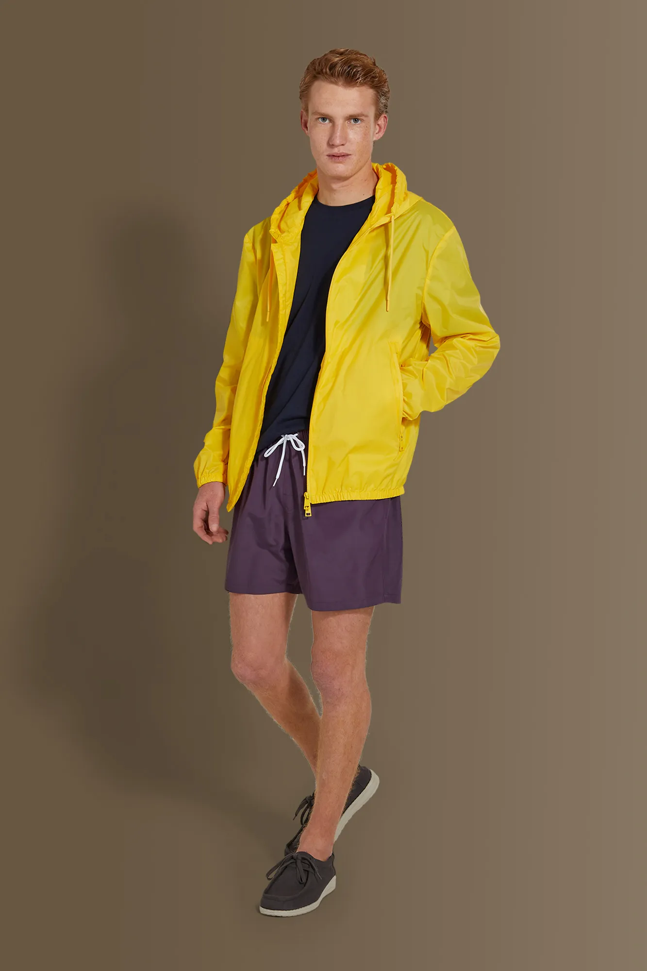 Giacca sailor in tessuto tecnico nylon cirè uomo