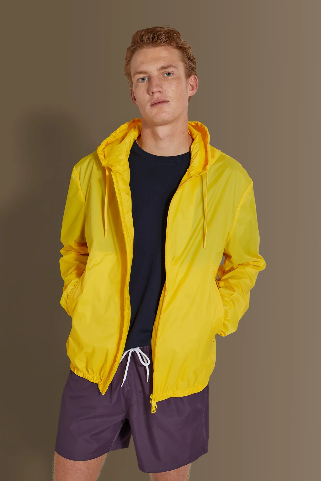 Giacca sailor in tessuto tecnico nylon cirè uomo