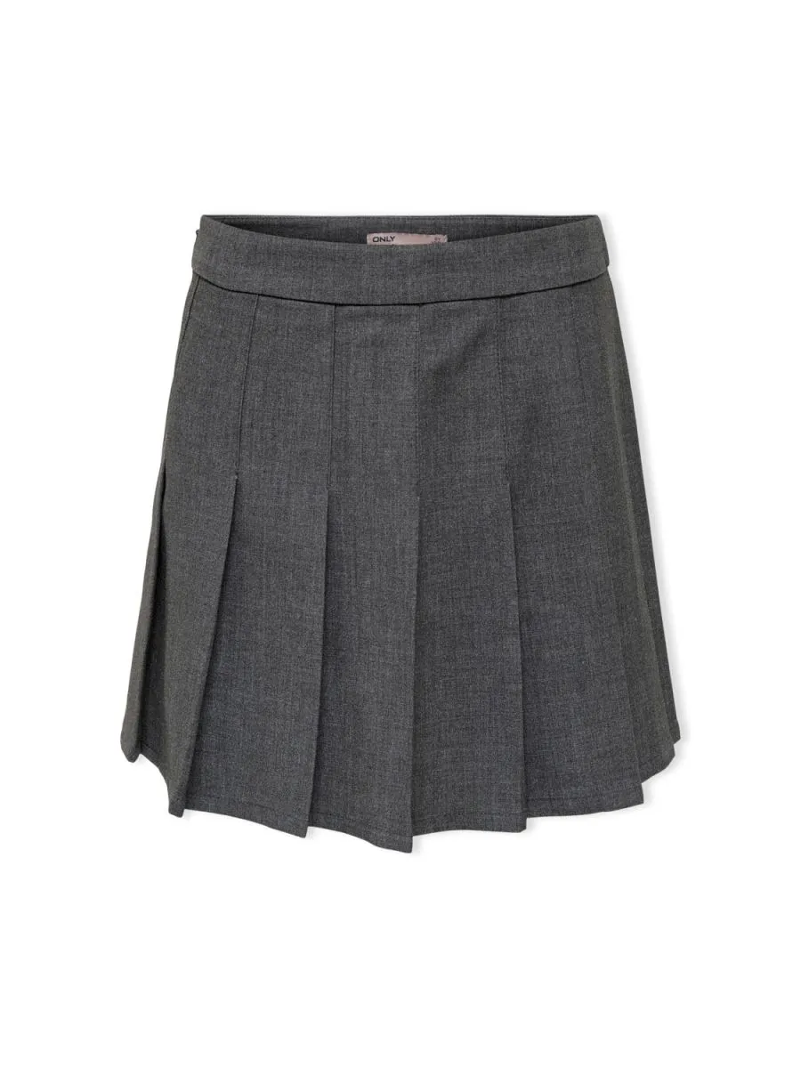 GONNE Ragazza ONLY 15273918 OXFORD PLEAT DARK GREY