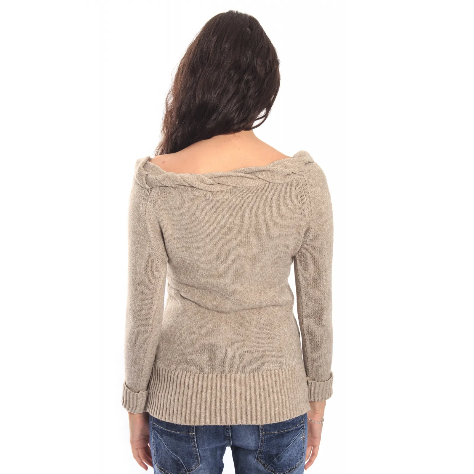 GRAFFIO Maglia scollo con treccia FANGO Art. WGD384