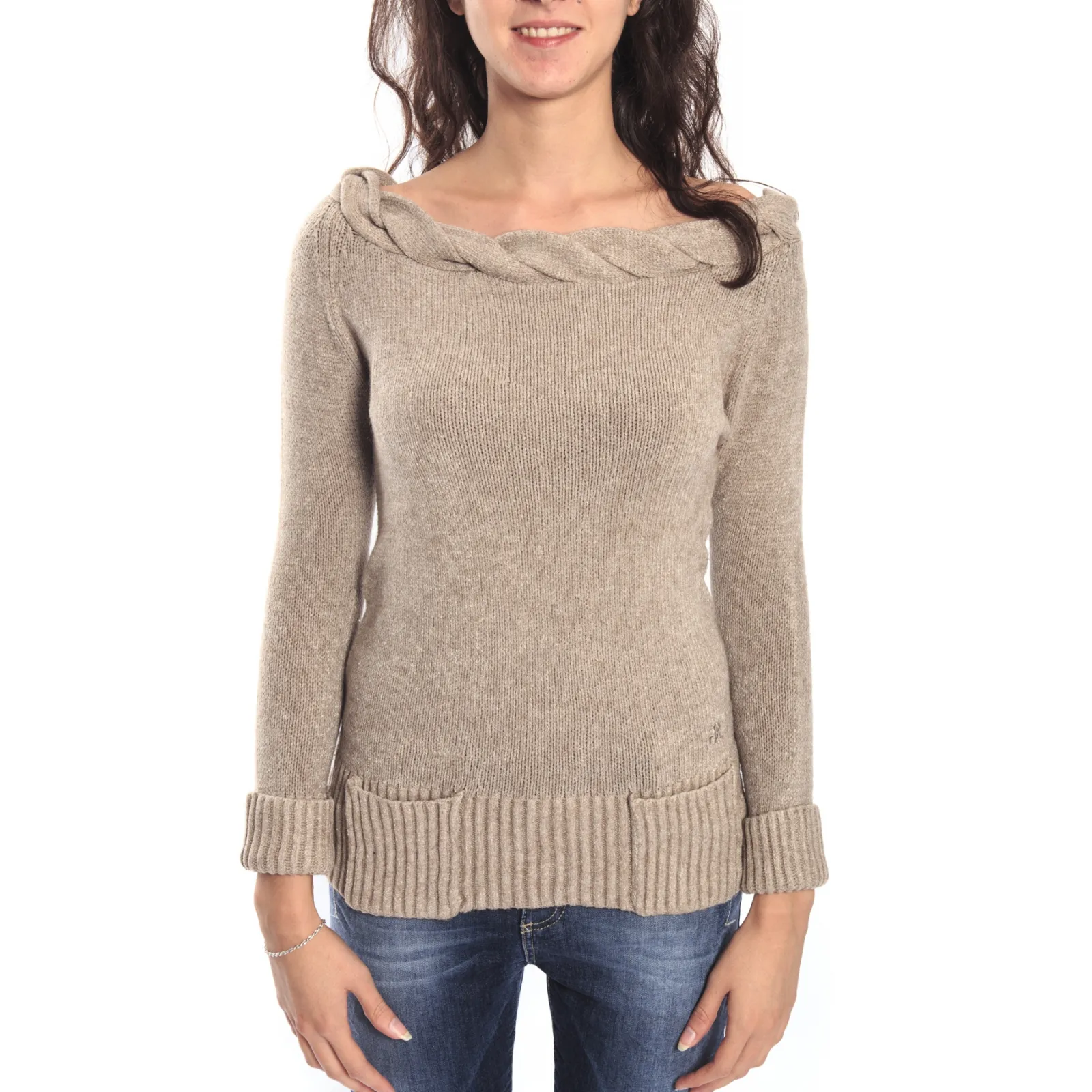 GRAFFIO Maglia scollo con treccia FANGO Art. WGD384