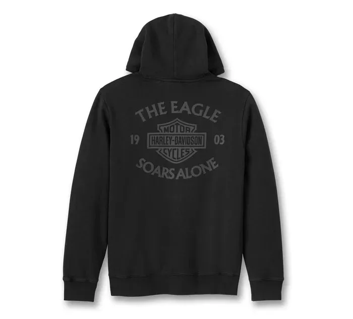 HARLEY DAVIDSON Felpa con cappuccio Eagle Soars Alone - Harley Black. REF.96185-25VM
