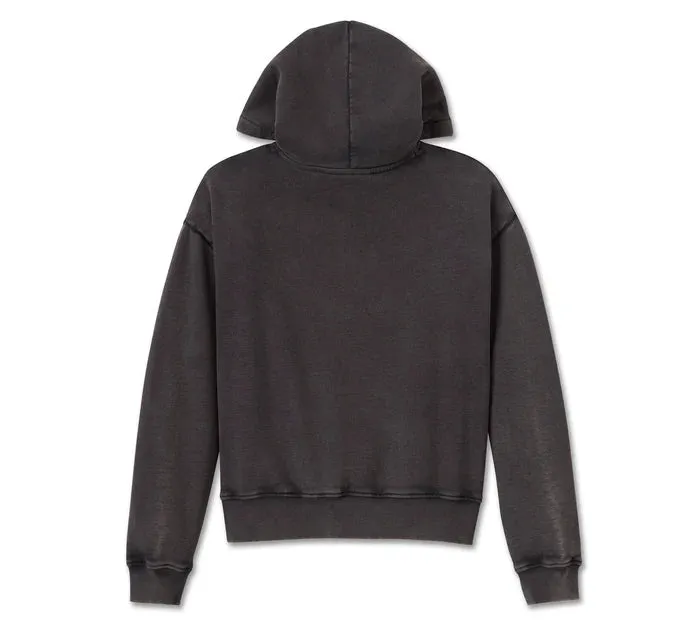 HARLEY DAVIDSON Felpa con cappuccio Oversized Washed Bar & Shield - Harley Black960  REF.96062-25VW