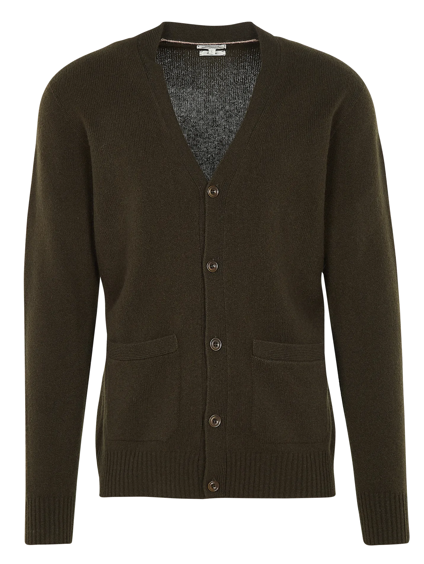  HARTFORD   SEAMLESS - Cardigan scollo a V in lana | Kaki