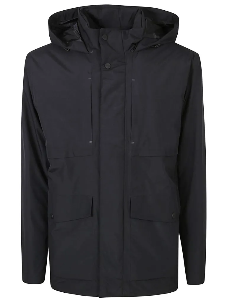 HERNO LAMINARFIELD JACKET IN GORETEX 2 LAYERS Black