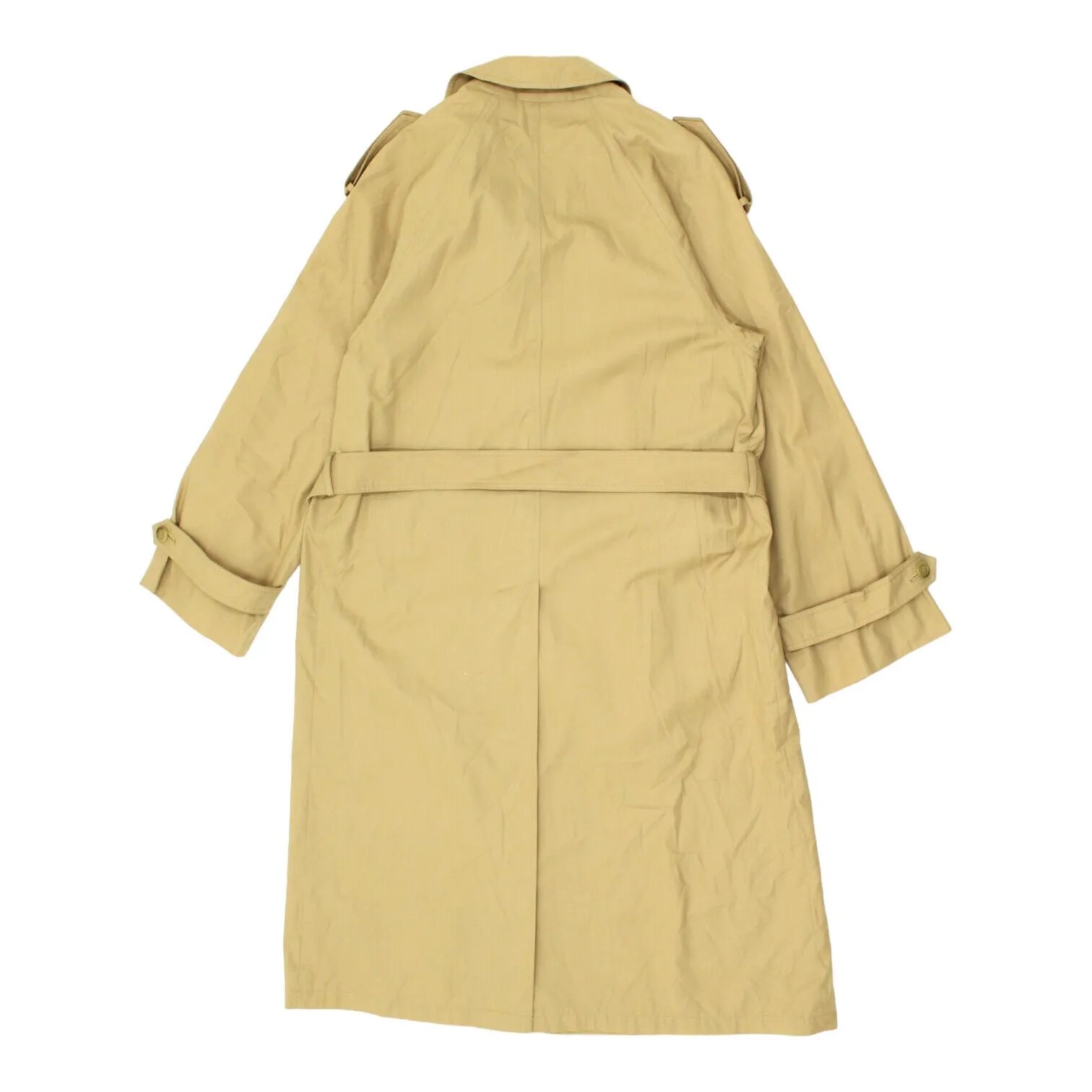 Herno Womens Long Beige Overcoat | Vintage High End Designer Trench Coat VTG