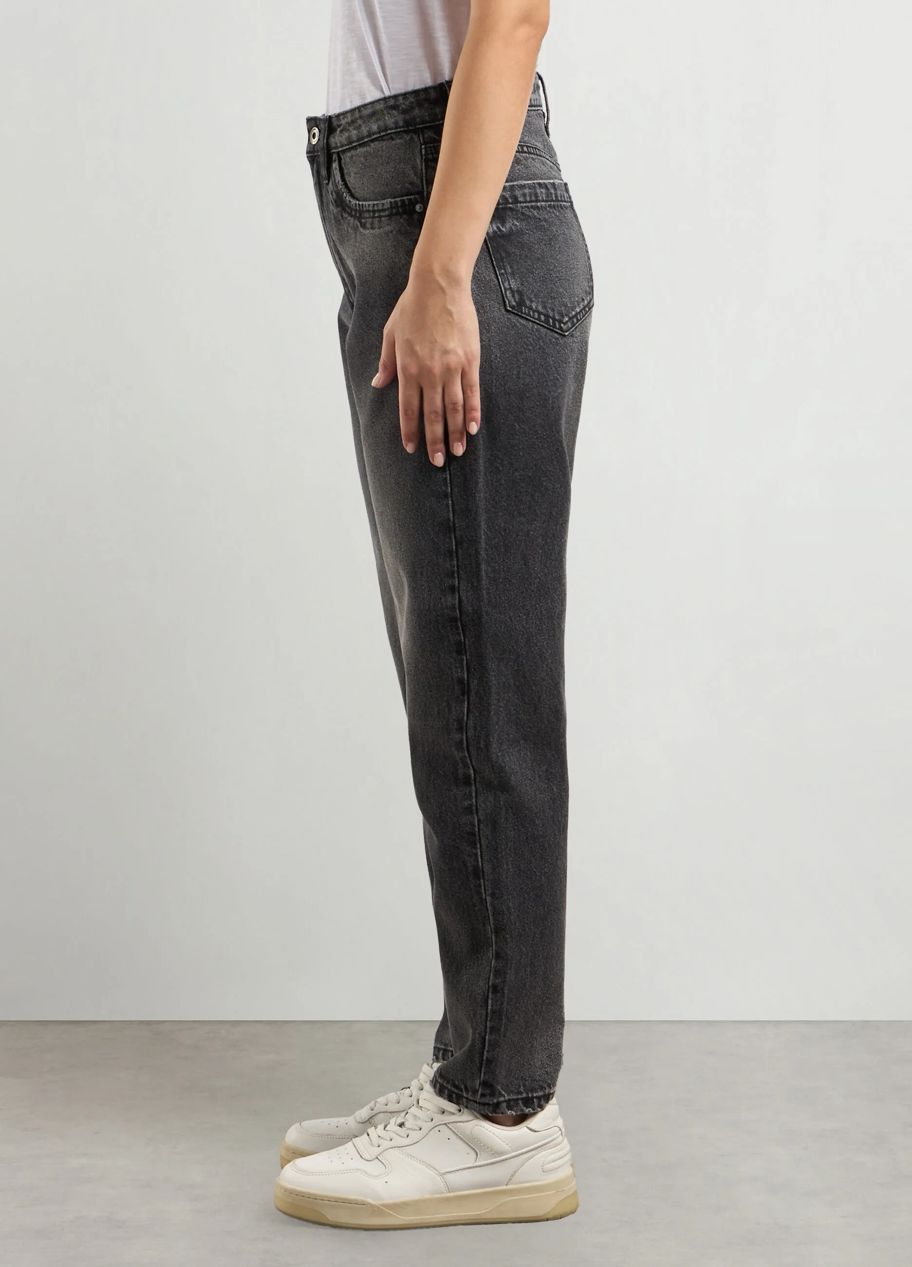 HOLISTIC  Pantaloni in denim di puro cotone mom fit donna