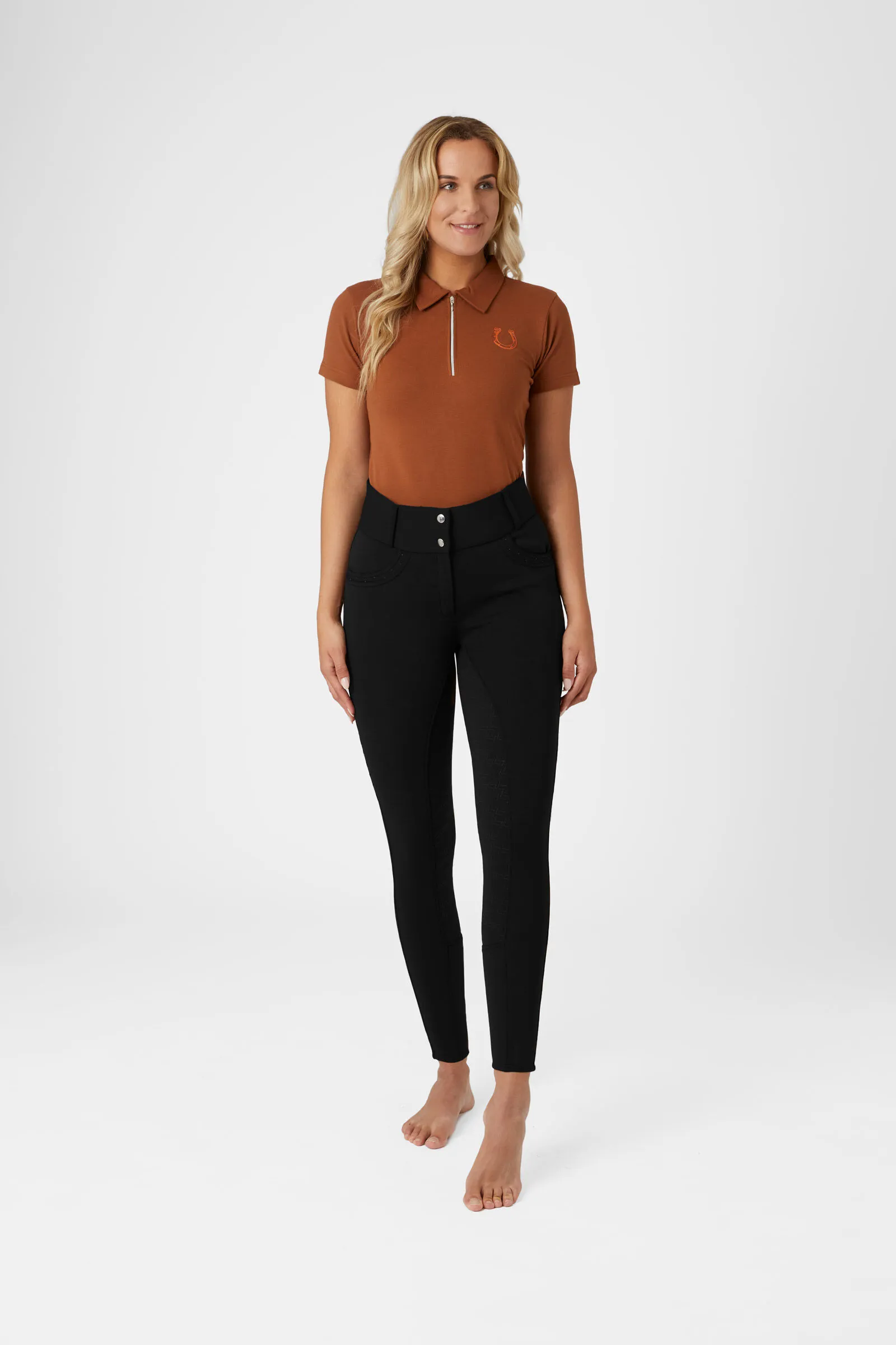 Horze Mia Pantaloni da equitazione termici con full seat in silicone da donna