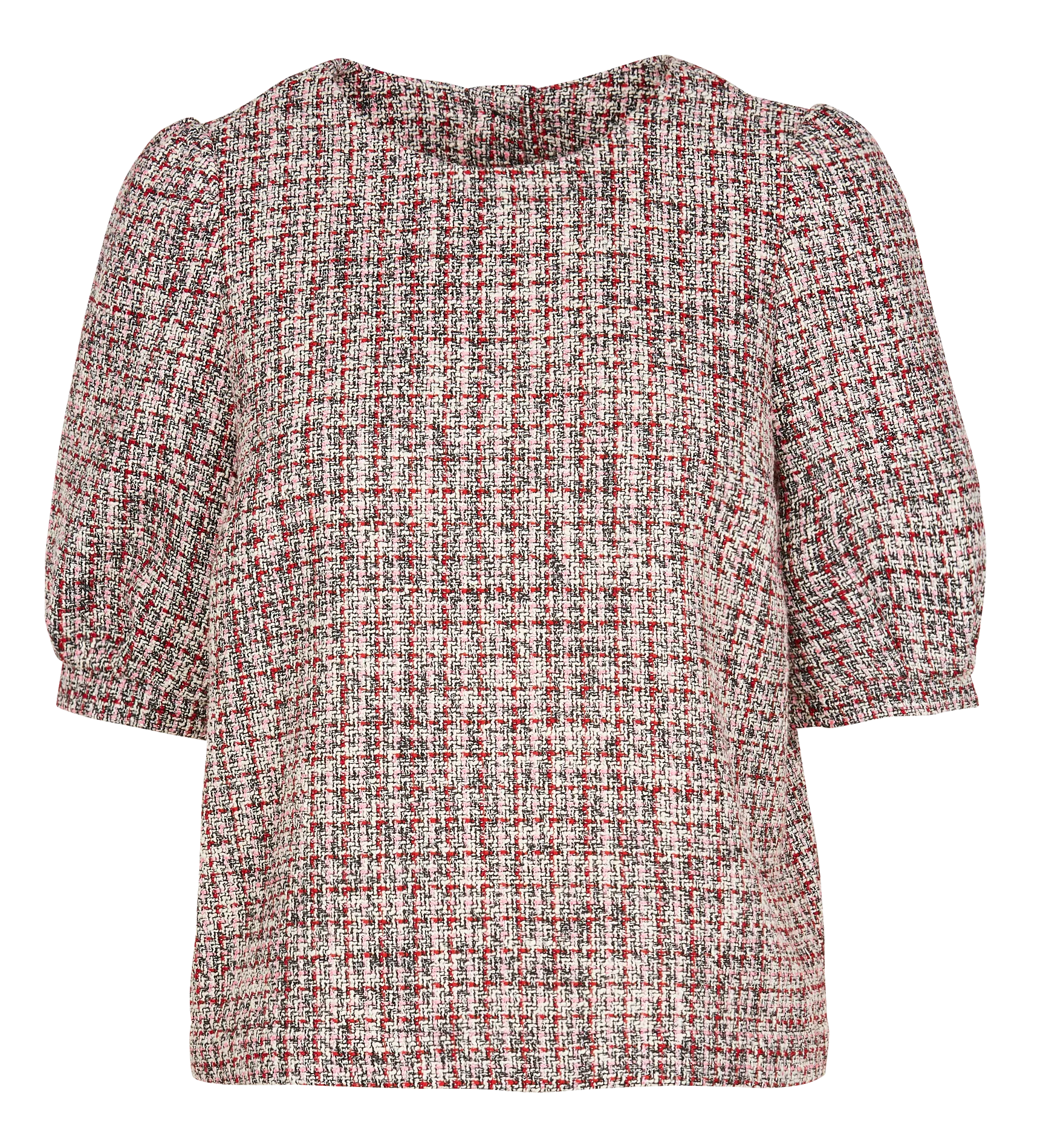  I CODE   Top dritto scollo tondo in misto cotone | Rosso