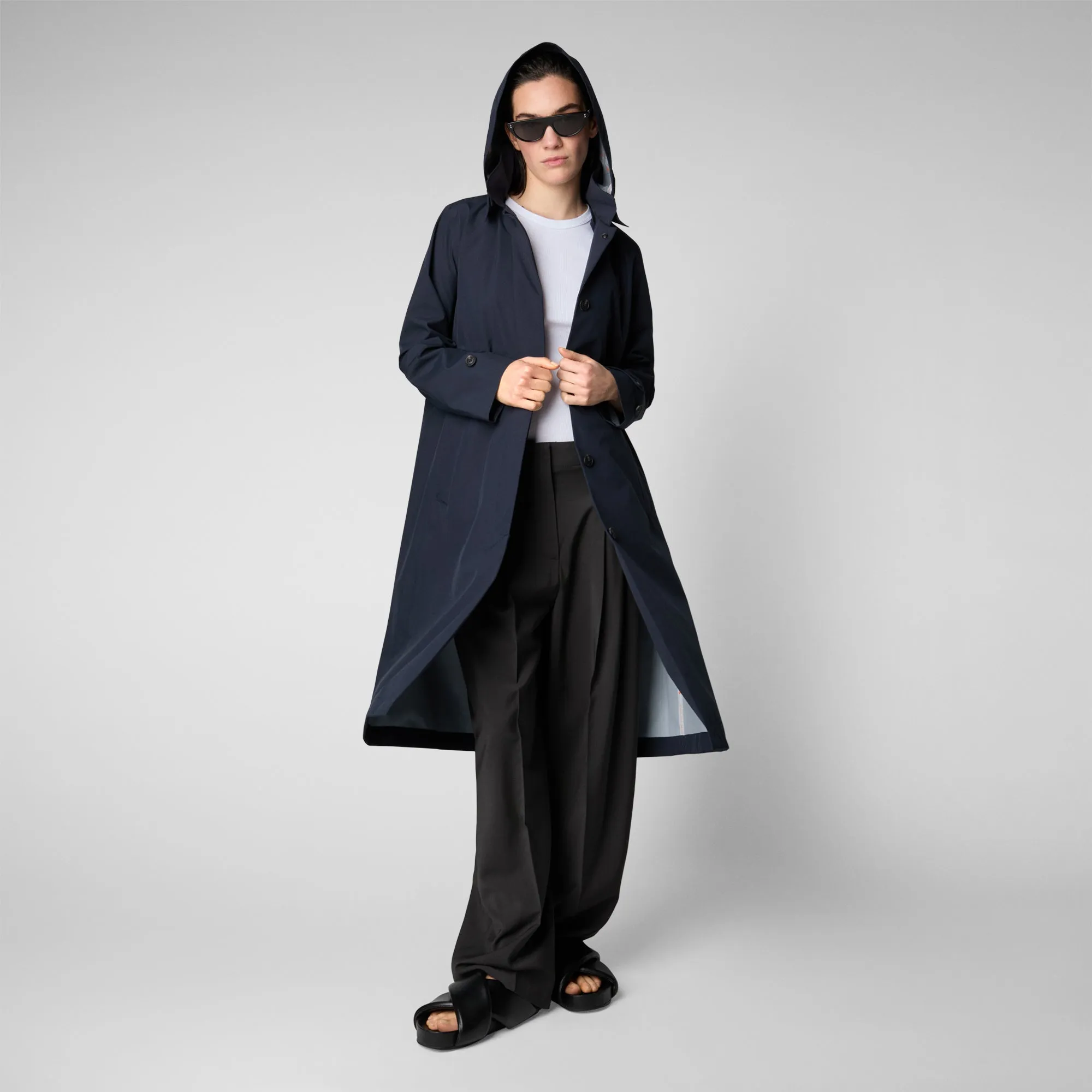 Impermeabile donna Asia blu Nero