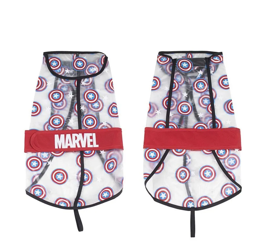 Impermeabile regolabile per cani del Capitano America