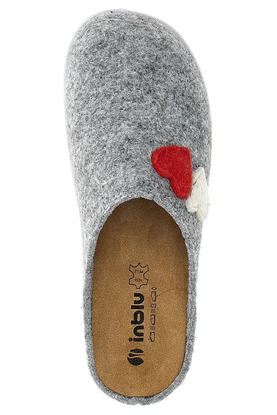   INBLU Pantofole Grigie con Cuori Inblu 35 CS