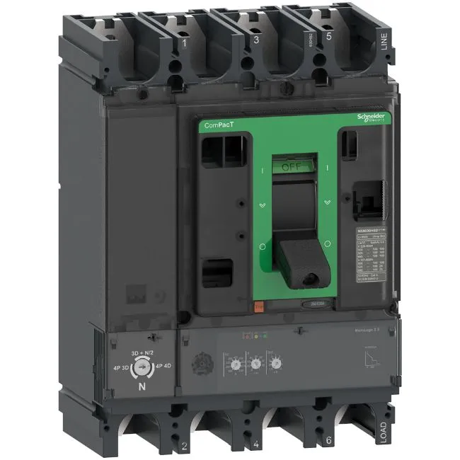 Interruttore magnetotermico scatolato C40V42D400, 4, 400A, Fissa