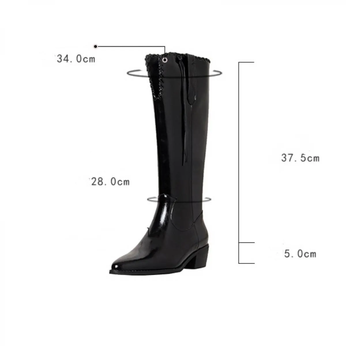 Inverno Donna 2023 Nuovi stivali Chelsea alti al ginocchio Stivali di marca con tacco medio Scarpe a punta Décolleté firmati Pun