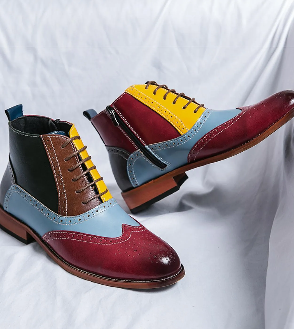 Inverno uomo spessa suola in legno stivali chelsea uomini di lusso vestono scarpe casual tendenza tutti gli stivali da uomo piat