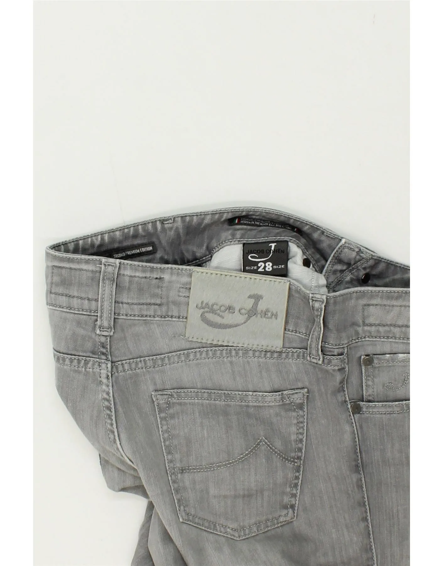 JACOB COHEN Womens Slim Jeans W28 L27 Grey Cotton