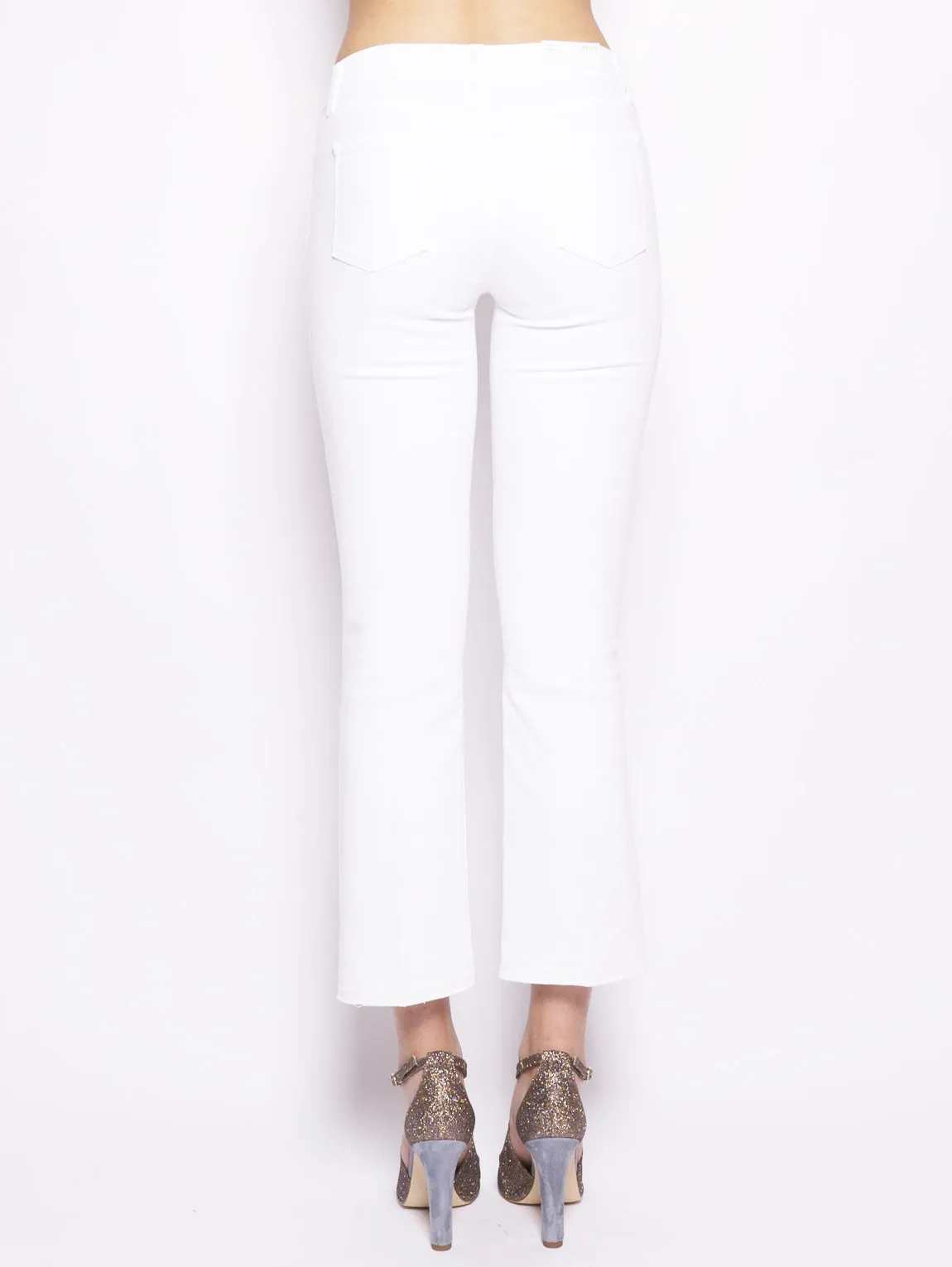 Jeans Selena Mid-Rise Crop Boot Bianco
