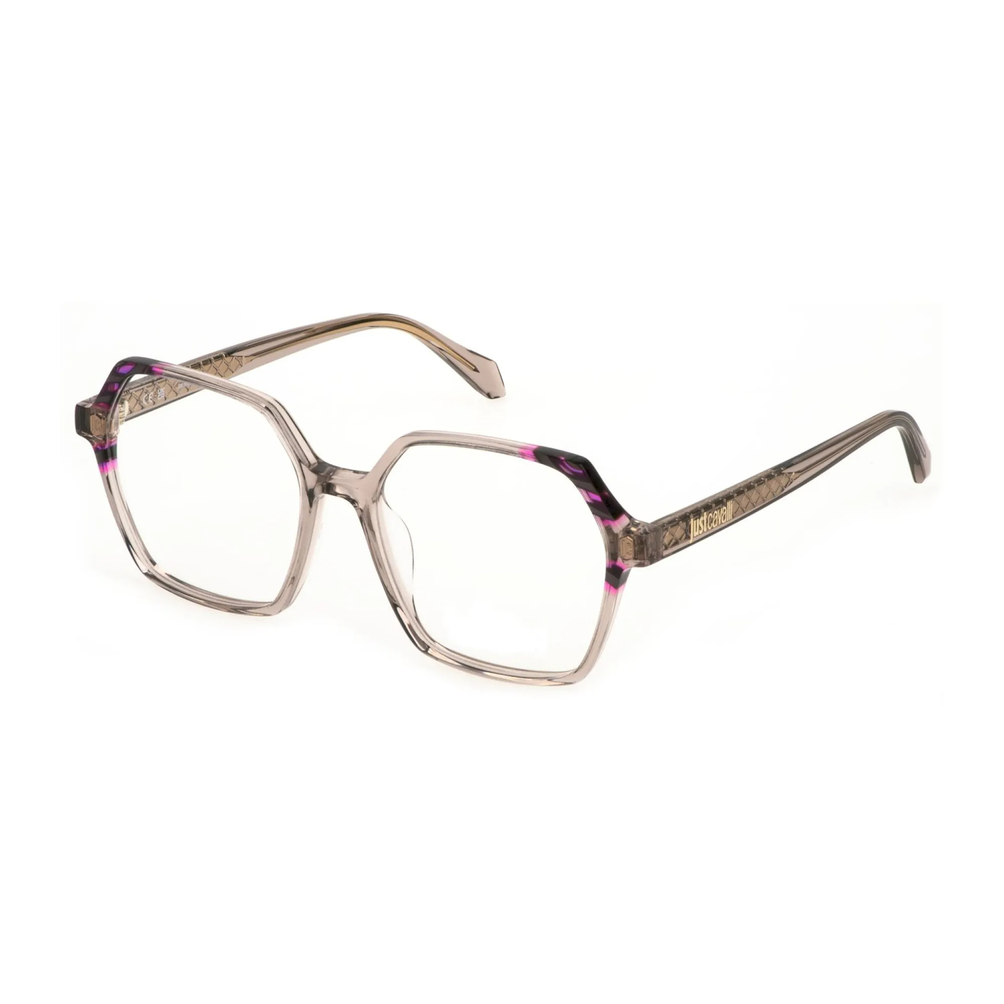   Just Cavalli VJC047 - 07T1 Beige Trasparente | Occhiale Da Vista Donna 