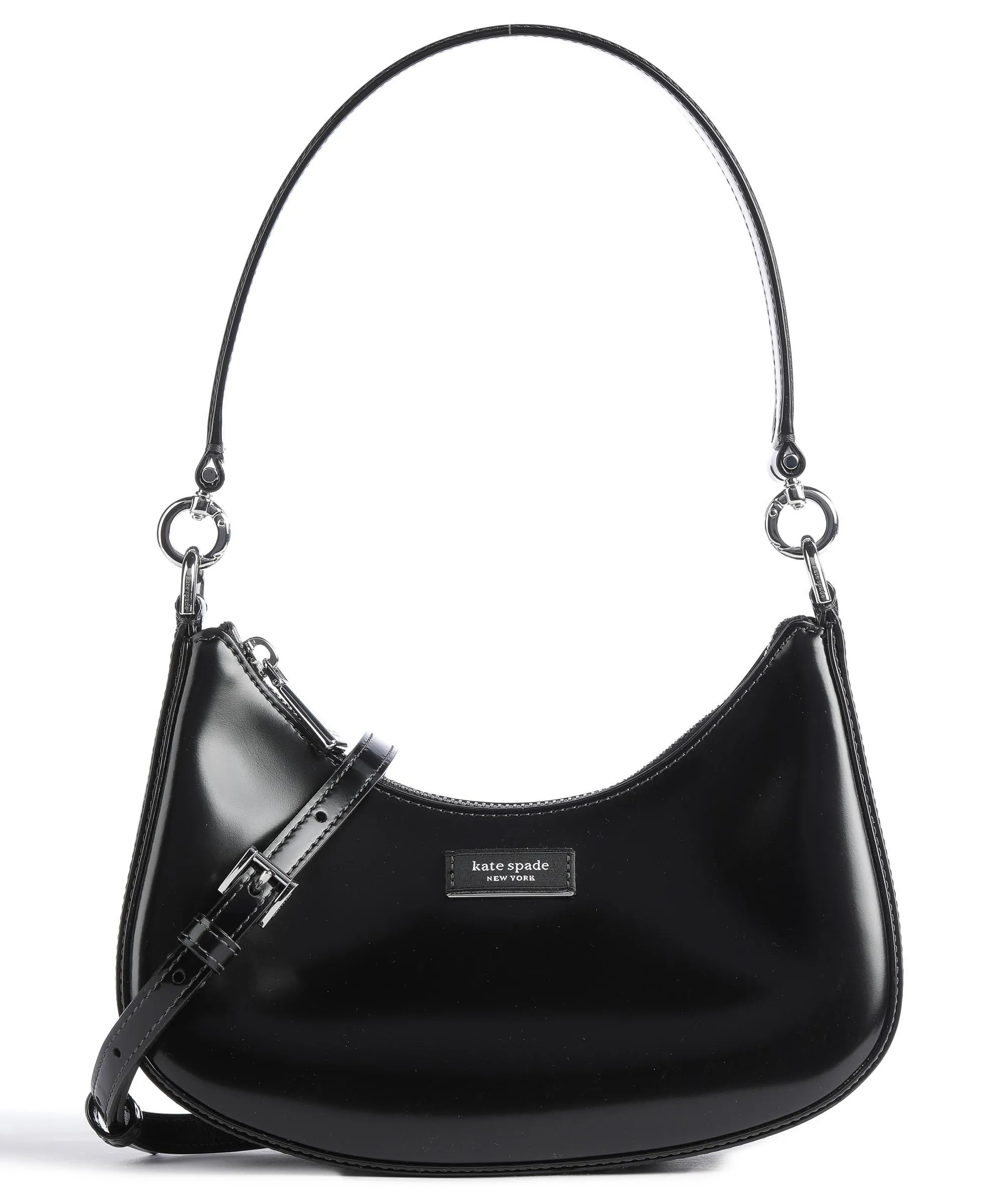  Kate Spade New York Sam Icon Borsa a spalla pelle liscia nero  
