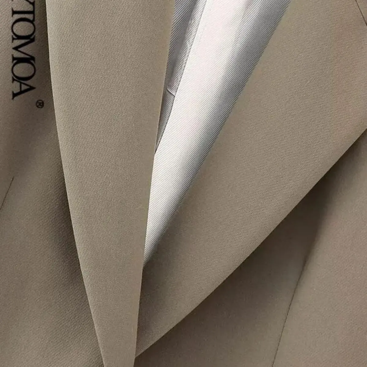 Kpytomoa Cappotto blazer dritto con bottone singolo moda donna Vintage maniche lunghe tasche con patta Capispalla femminile Top