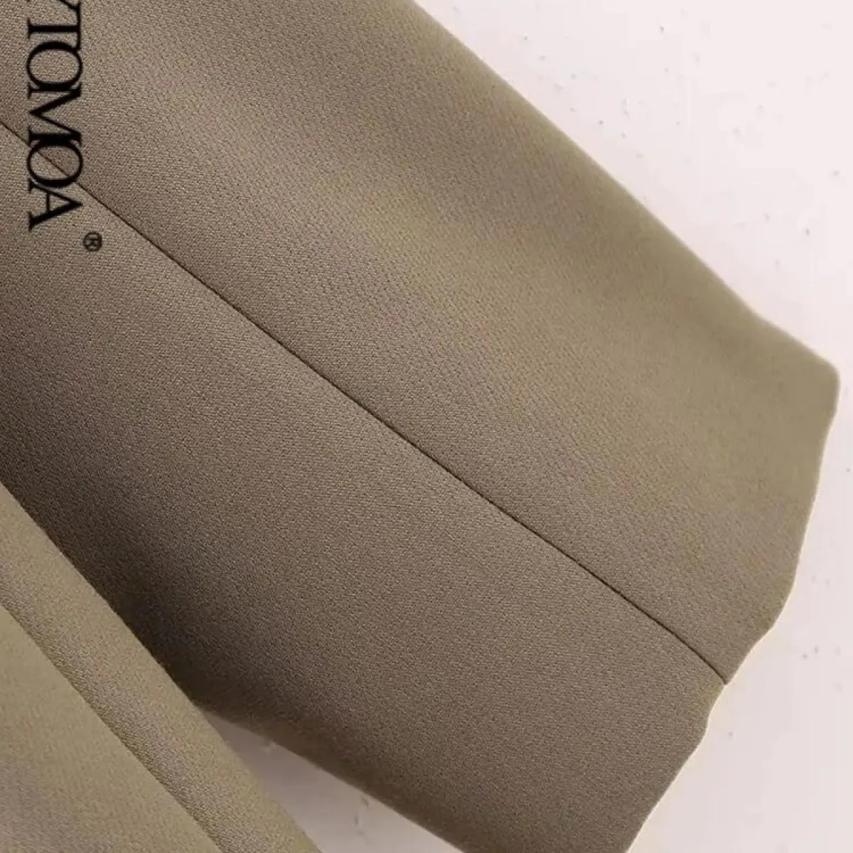 Kpytomoa Cappotto blazer dritto con bottone singolo moda donna Vintage maniche lunghe tasche con patta Capispalla femminile Top