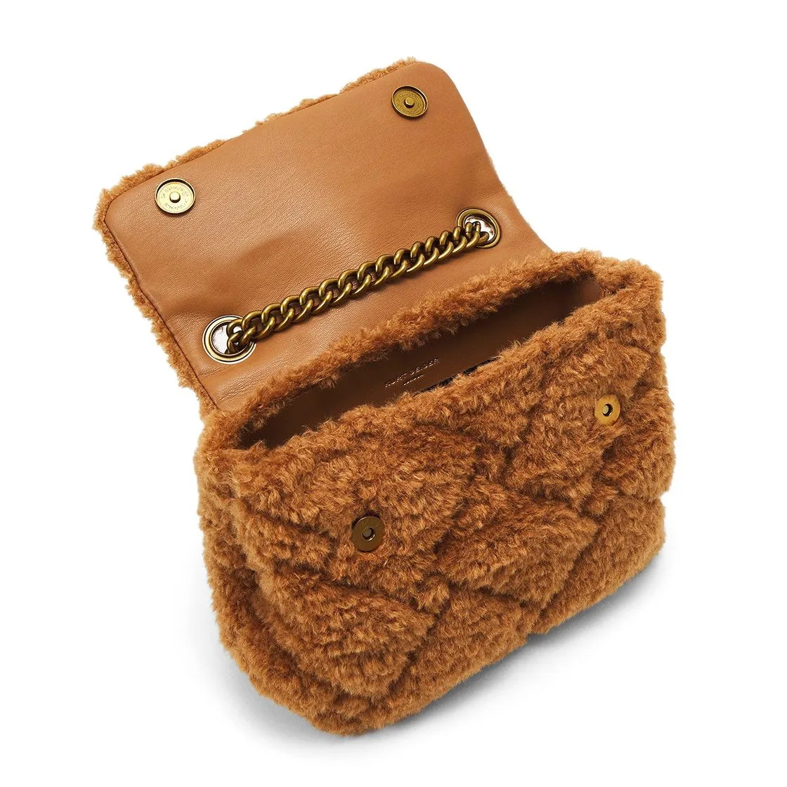KURT GEIGER Kensington Soft Sq - Borsa a Tracolla in Tessuto Marrone / Camel    