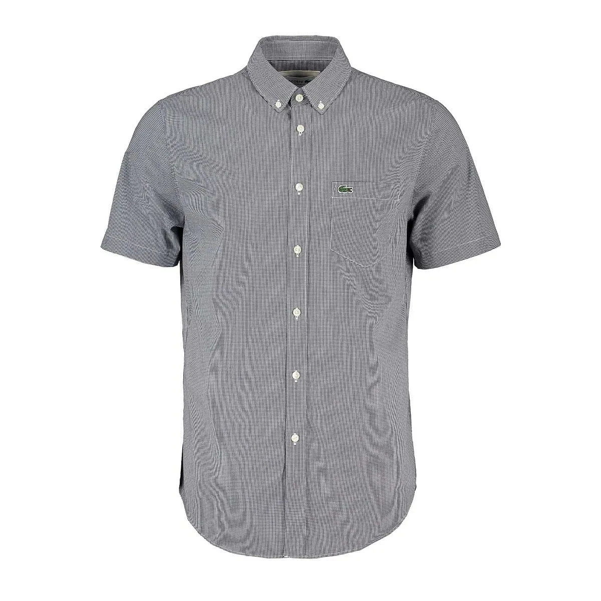      LACOSTE CAMICIA MANICA CORTA IN POPELINE VICHY  