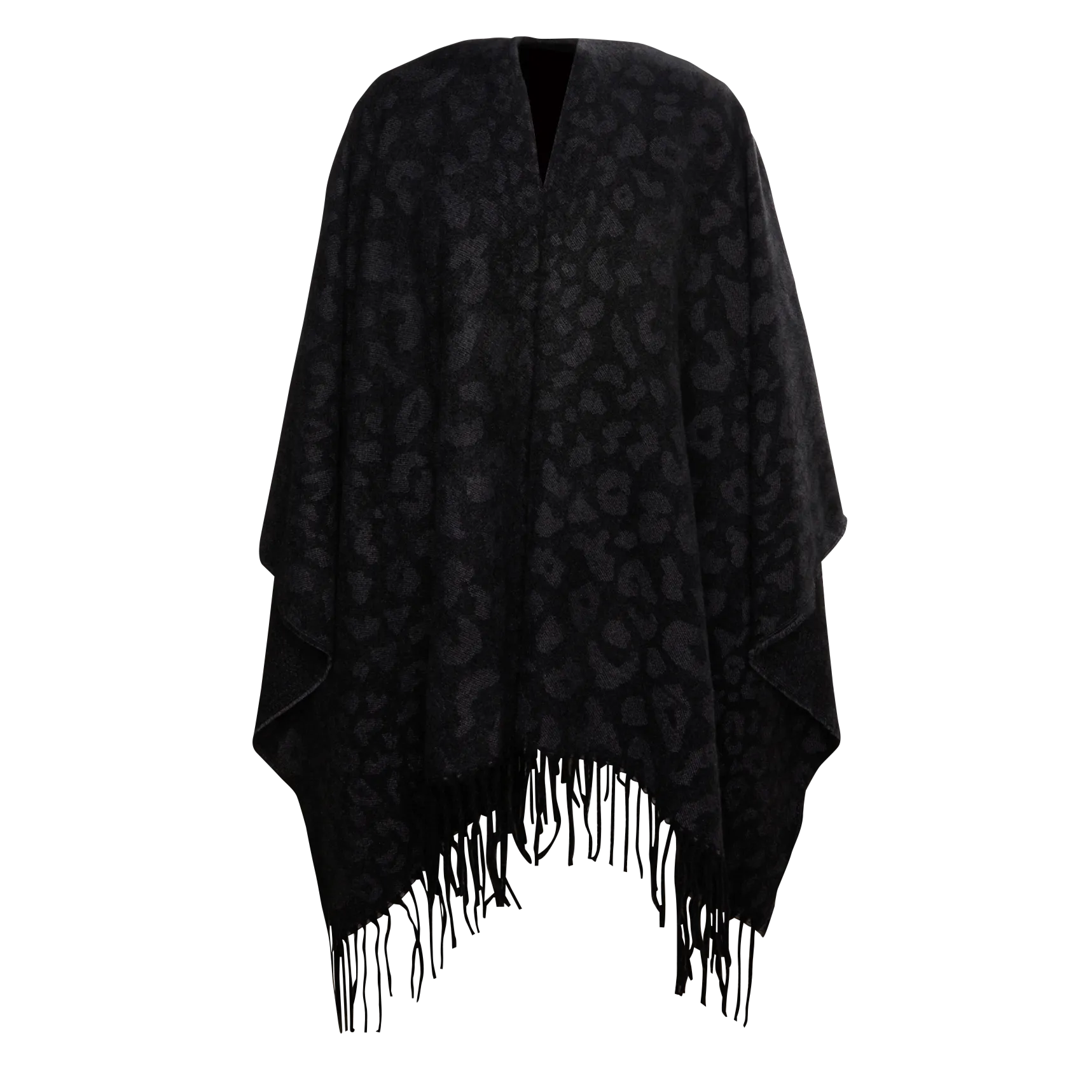  LE TEMPS DES CERISES   CARZOLA - Poncho motivo leopardato | Nero