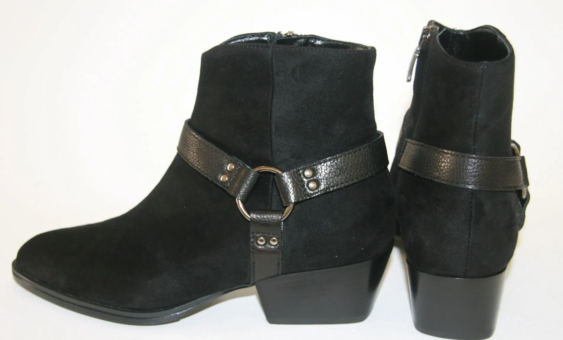 LORENZO MARI STIVALETTO TEXANO ALTO 5 CM. CAMOSCIO NERO ART.652