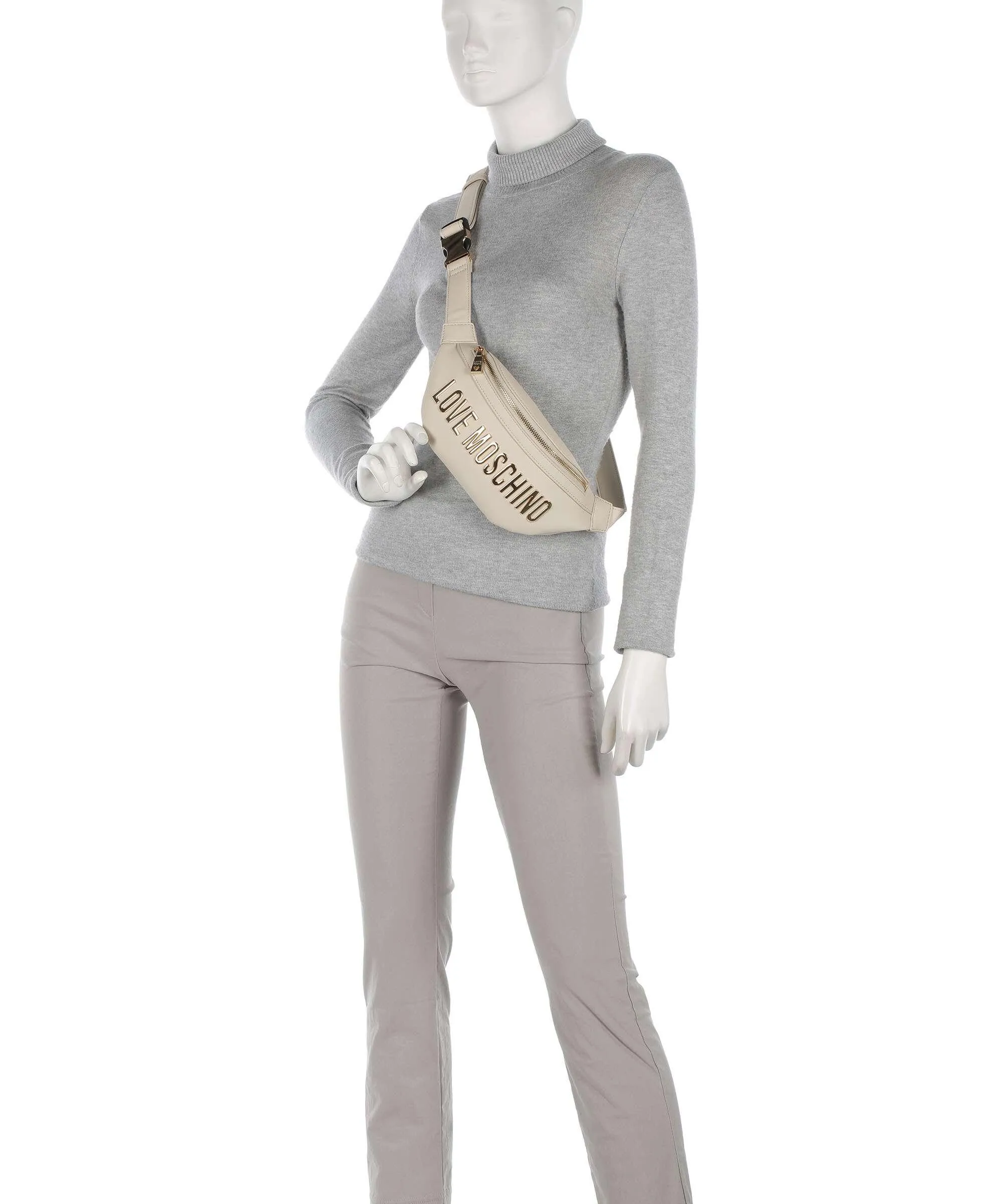  Love Moschino Bold Love Marsupio pelle sintetica beige  
