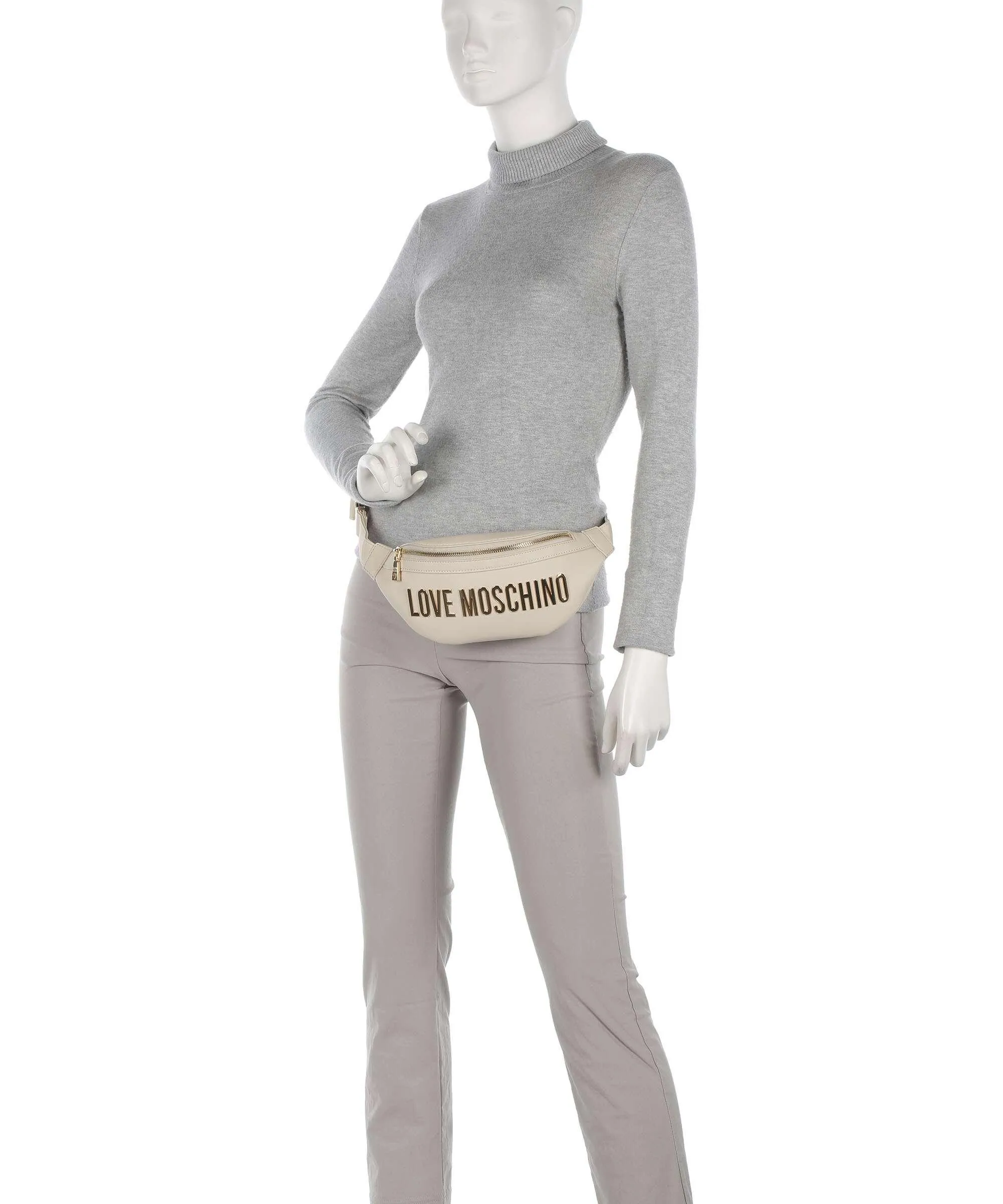  Love Moschino Bold Love Marsupio pelle sintetica beige  