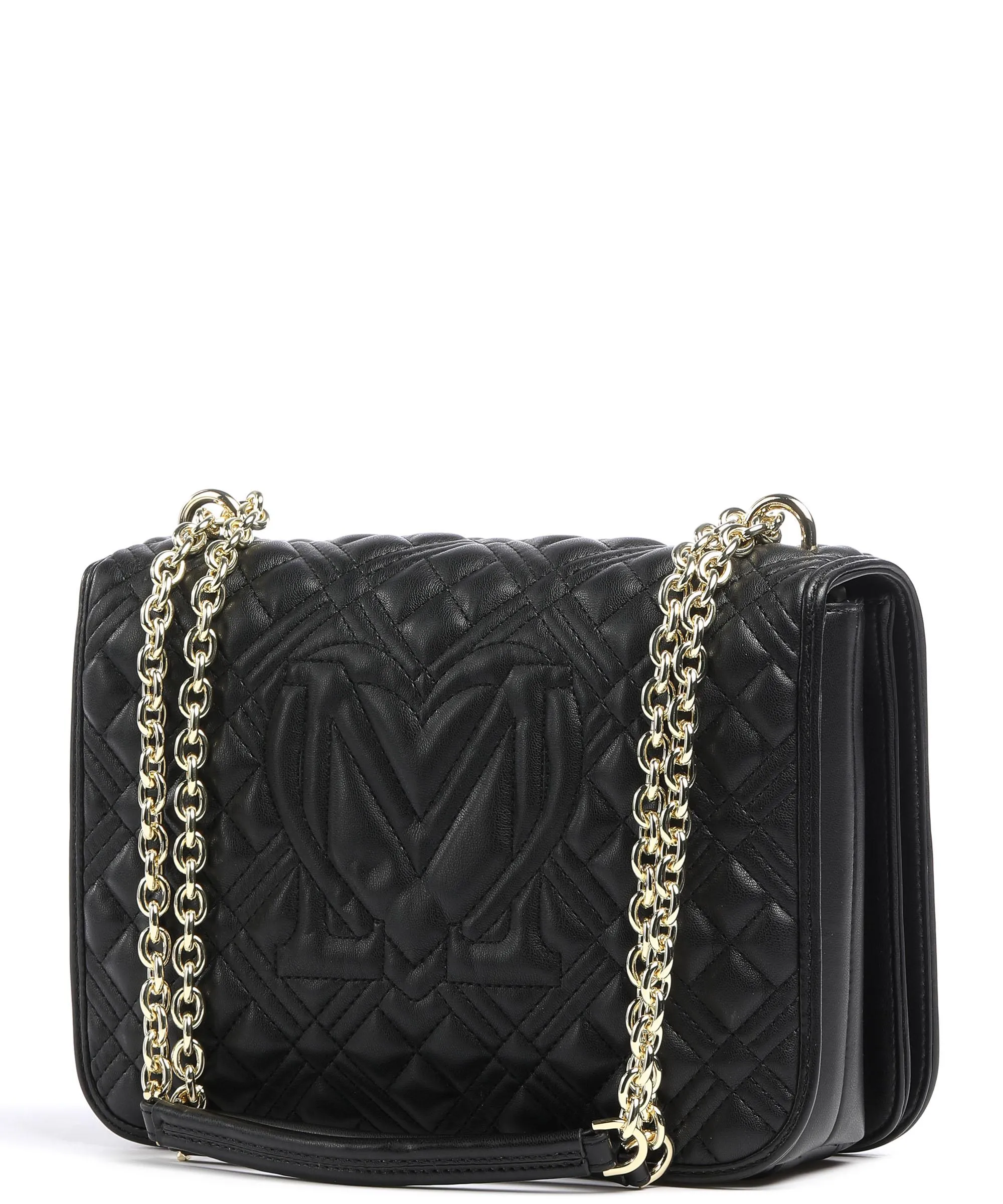  Love Moschino Quilted Borsa a spalla pelle sintetica nero  