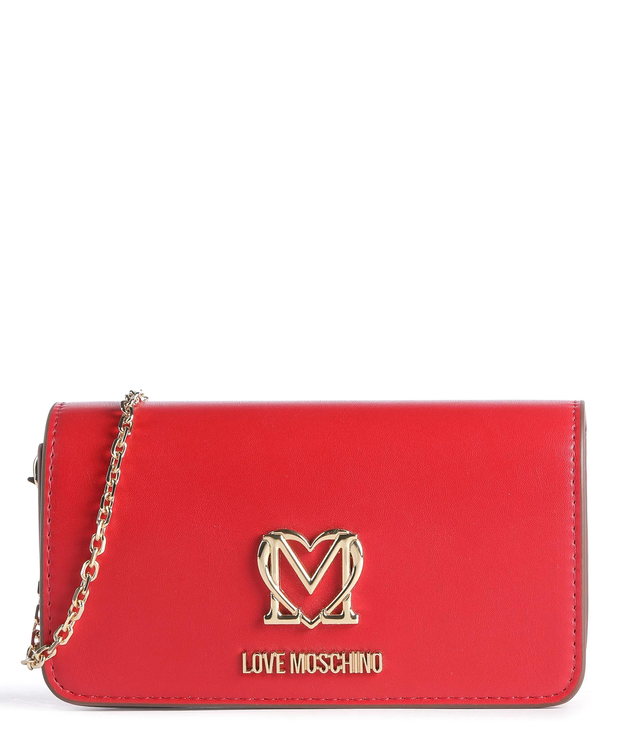  Love Moschino Square Love Borsa a tracolla pelle sintetica rosso  