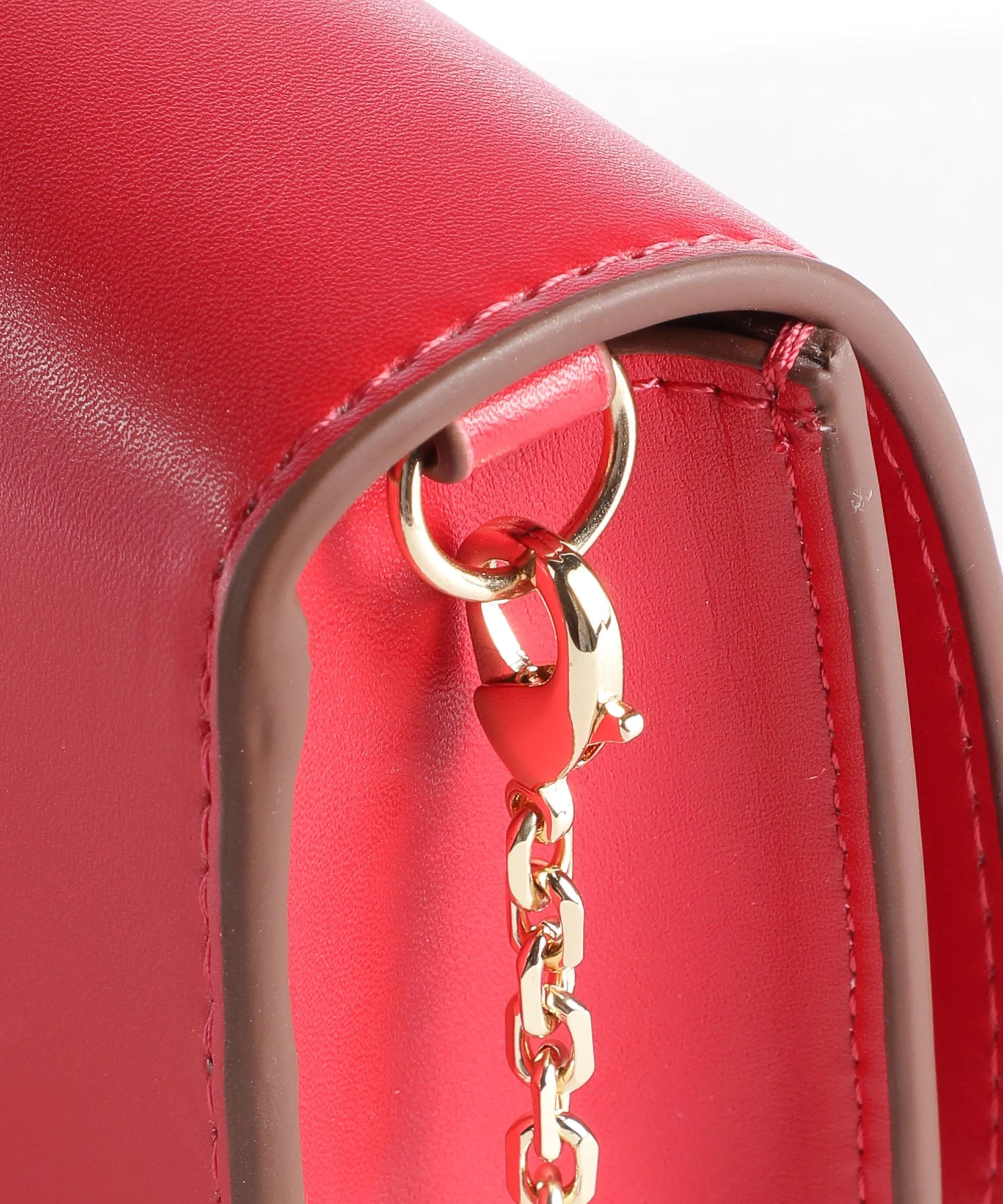  Love Moschino Square Love Borsa a tracolla pelle sintetica rosso  