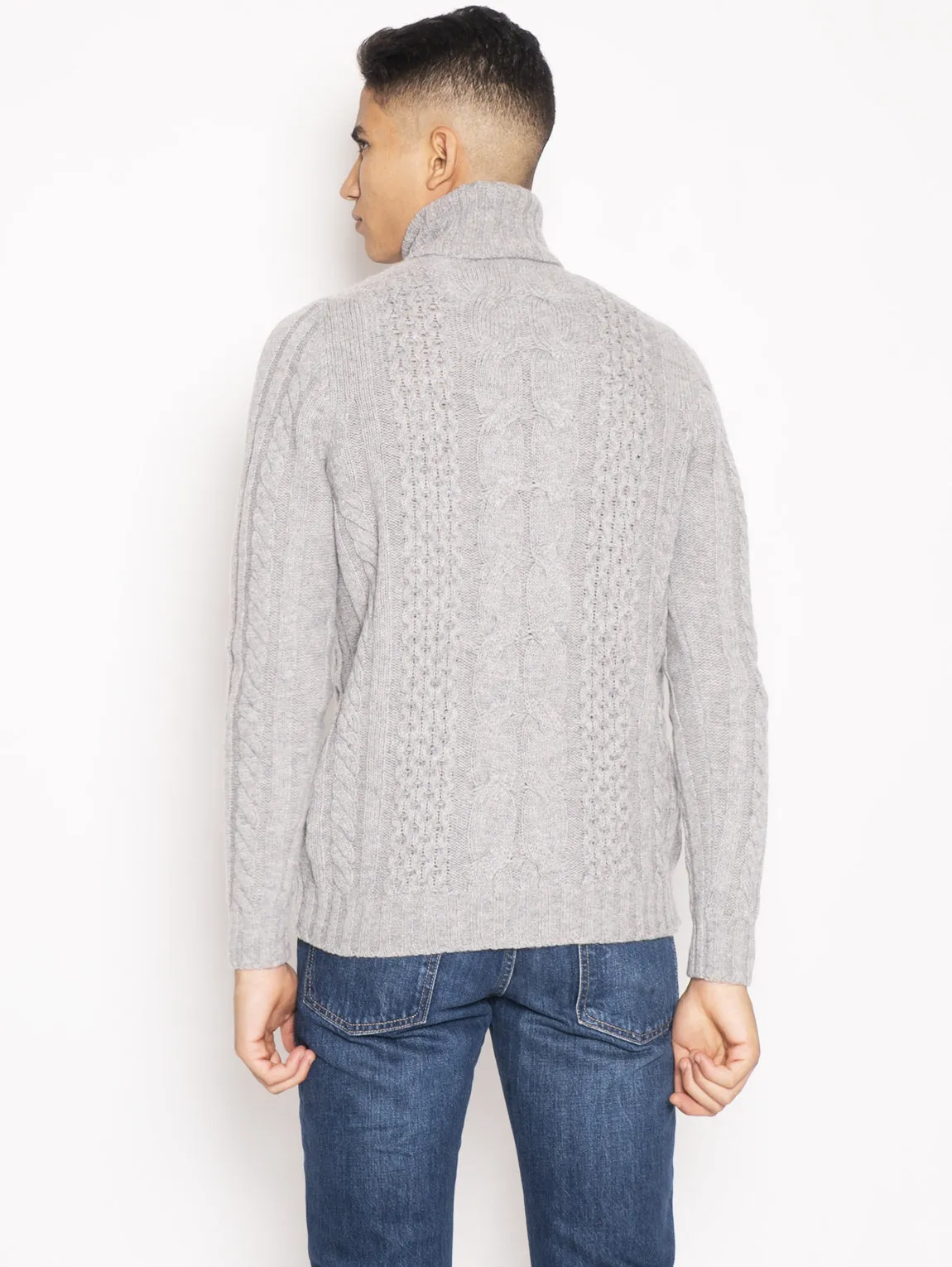 Lupetto in Misto Cashmere Grigio