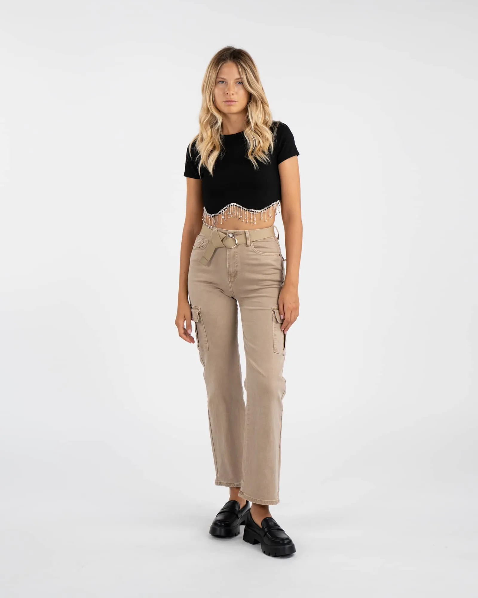 Maglia crop - NERO