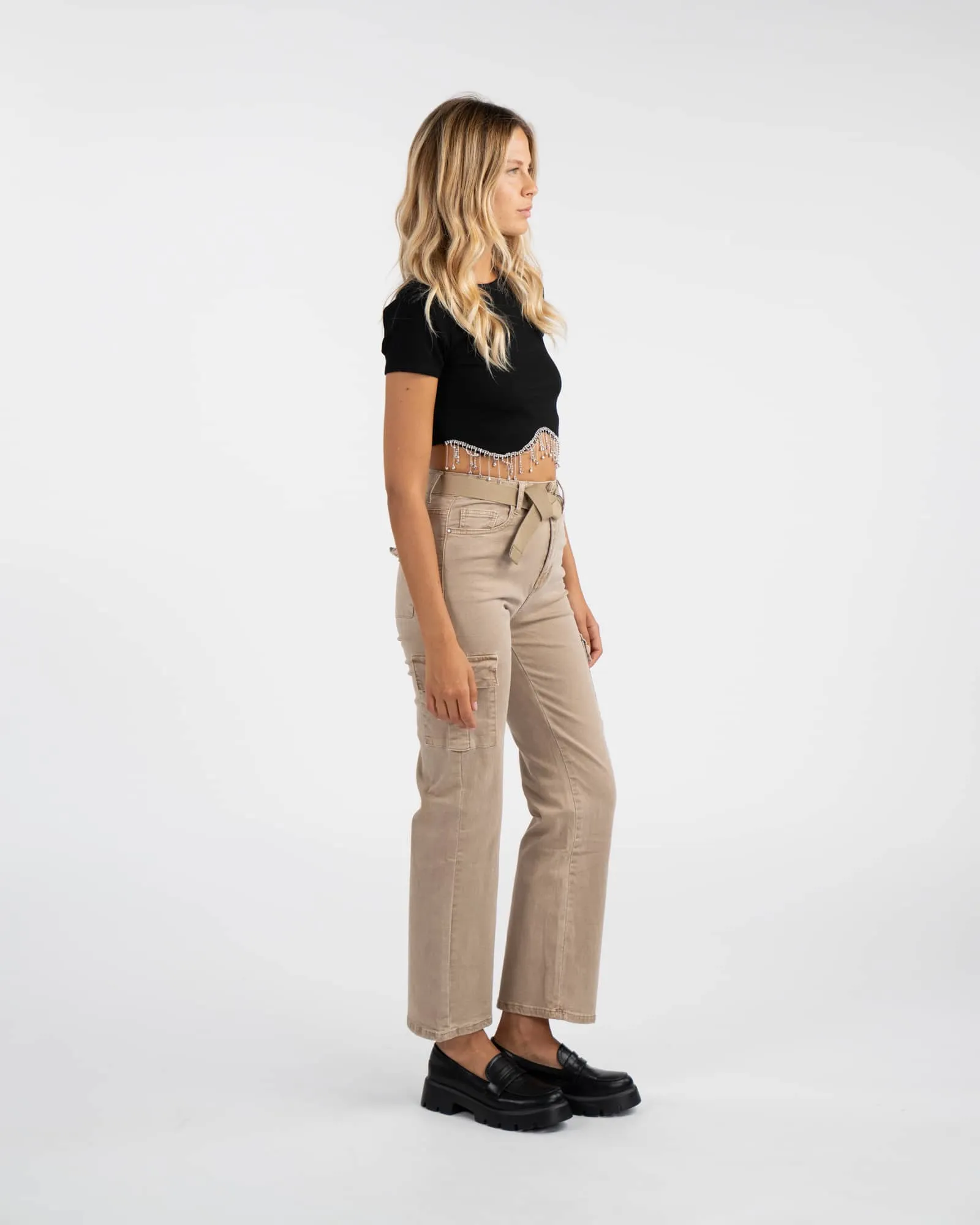 Maglia crop - NERO