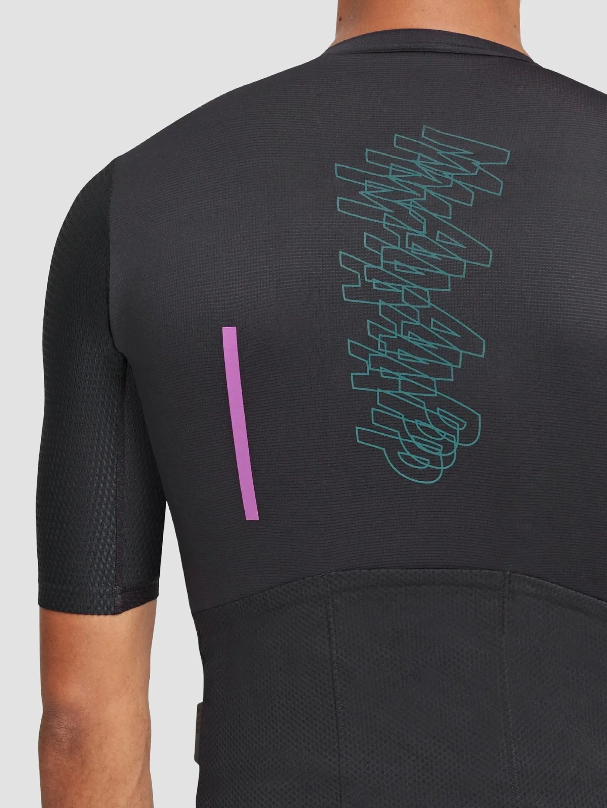 Maglia Jersey da Ciclismo Volt Race Nero