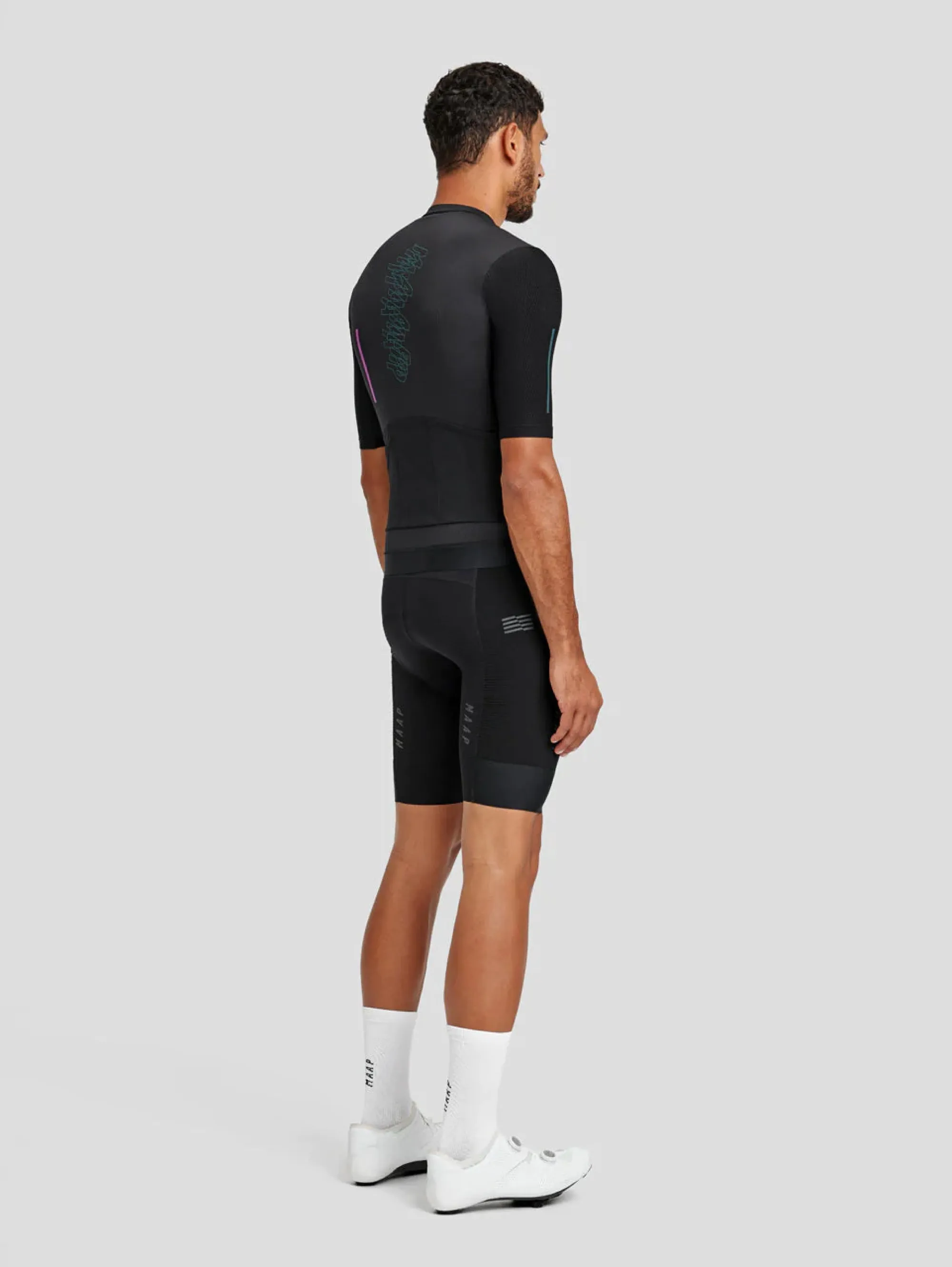 Maglia Jersey da Ciclismo Volt Race Nero