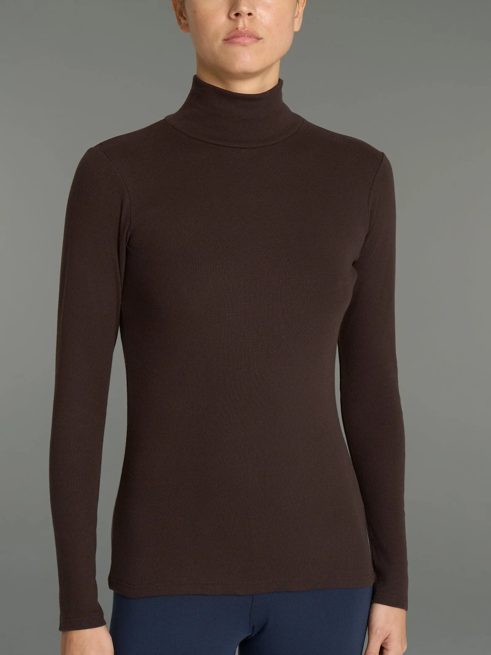 Maglietta collo alto in Eco Cotton - Chocolate Torte