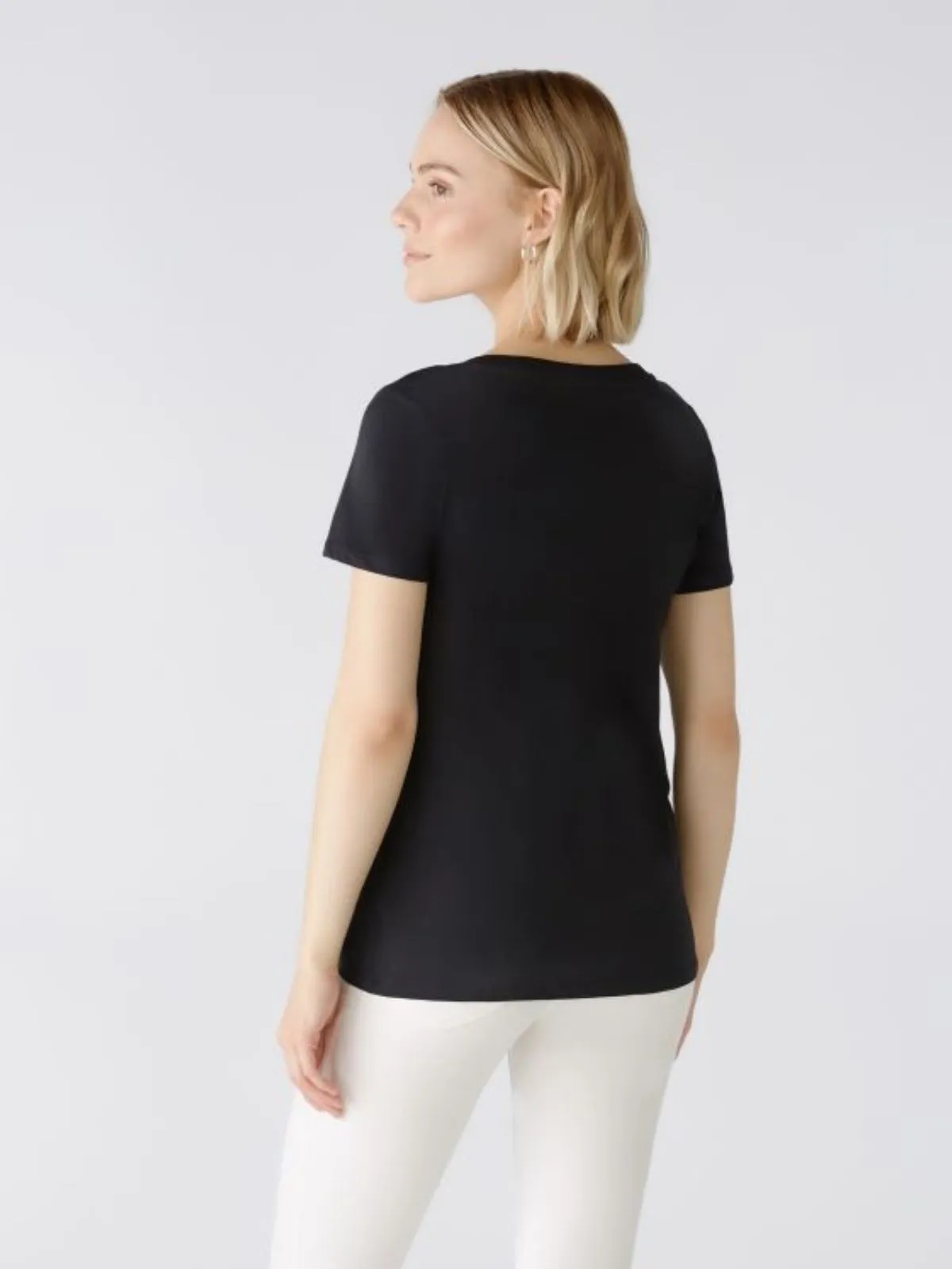 Maglietta nera in cotone organico