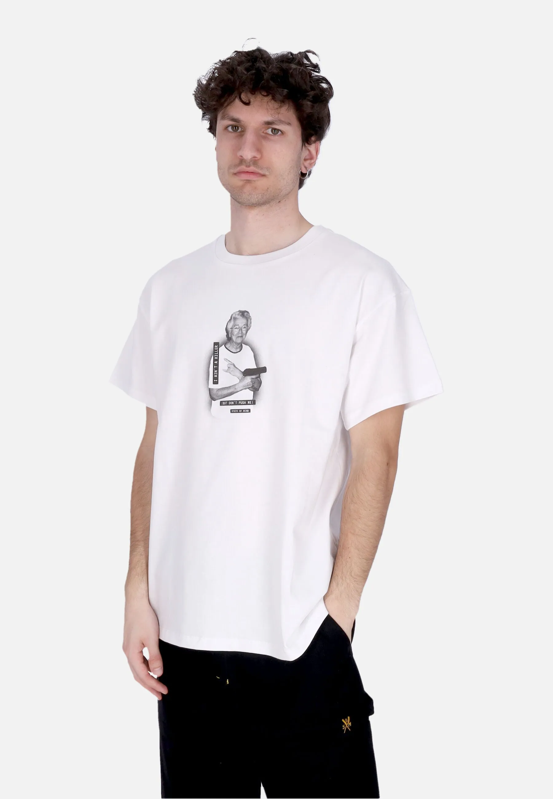 Maglietta Uomo Granny Gun Tee White